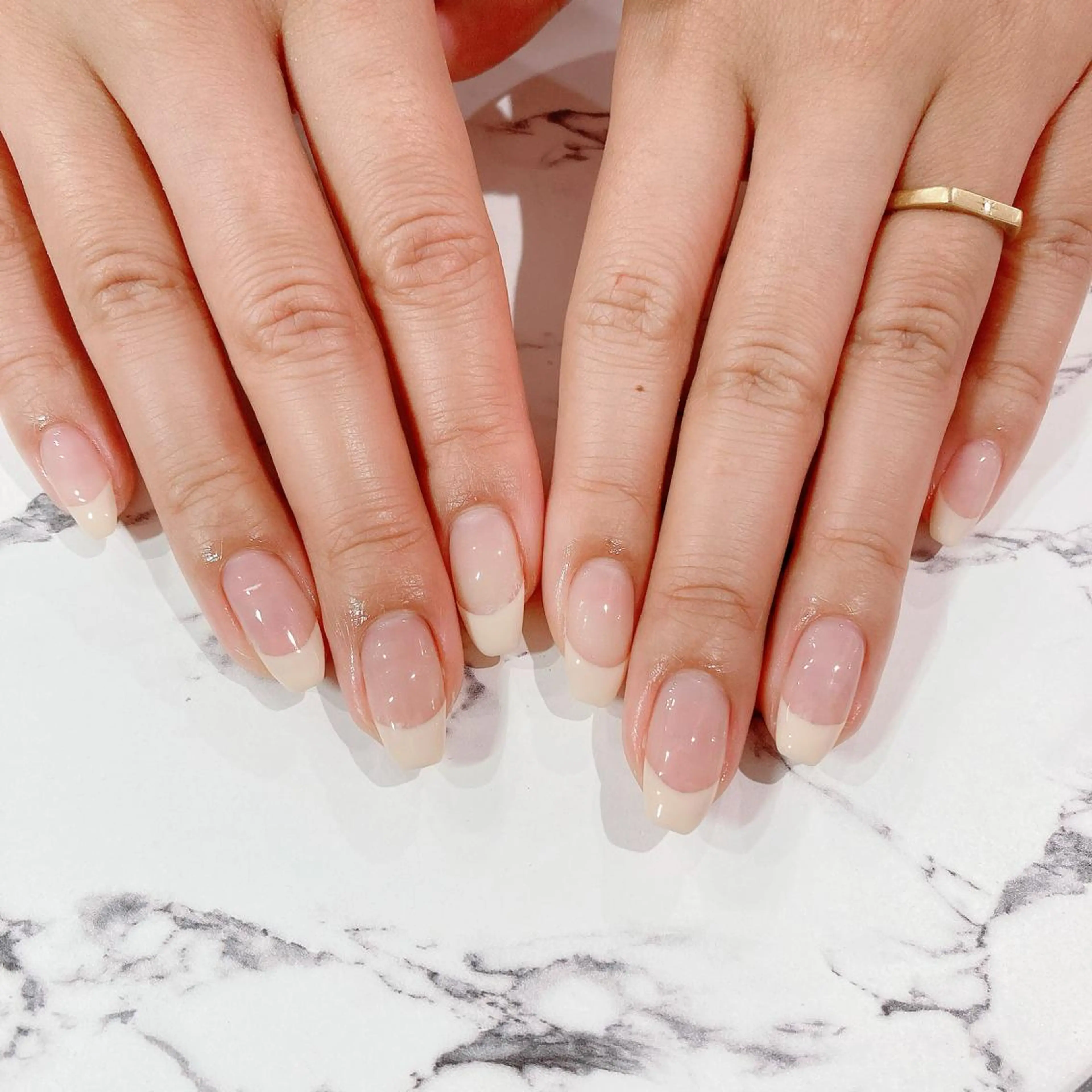 ネイル フレンチネイル ジェルネイル オフィスネイル パラジェル シンプルネイル ハンドネイル Nail Kのネイルデザイン