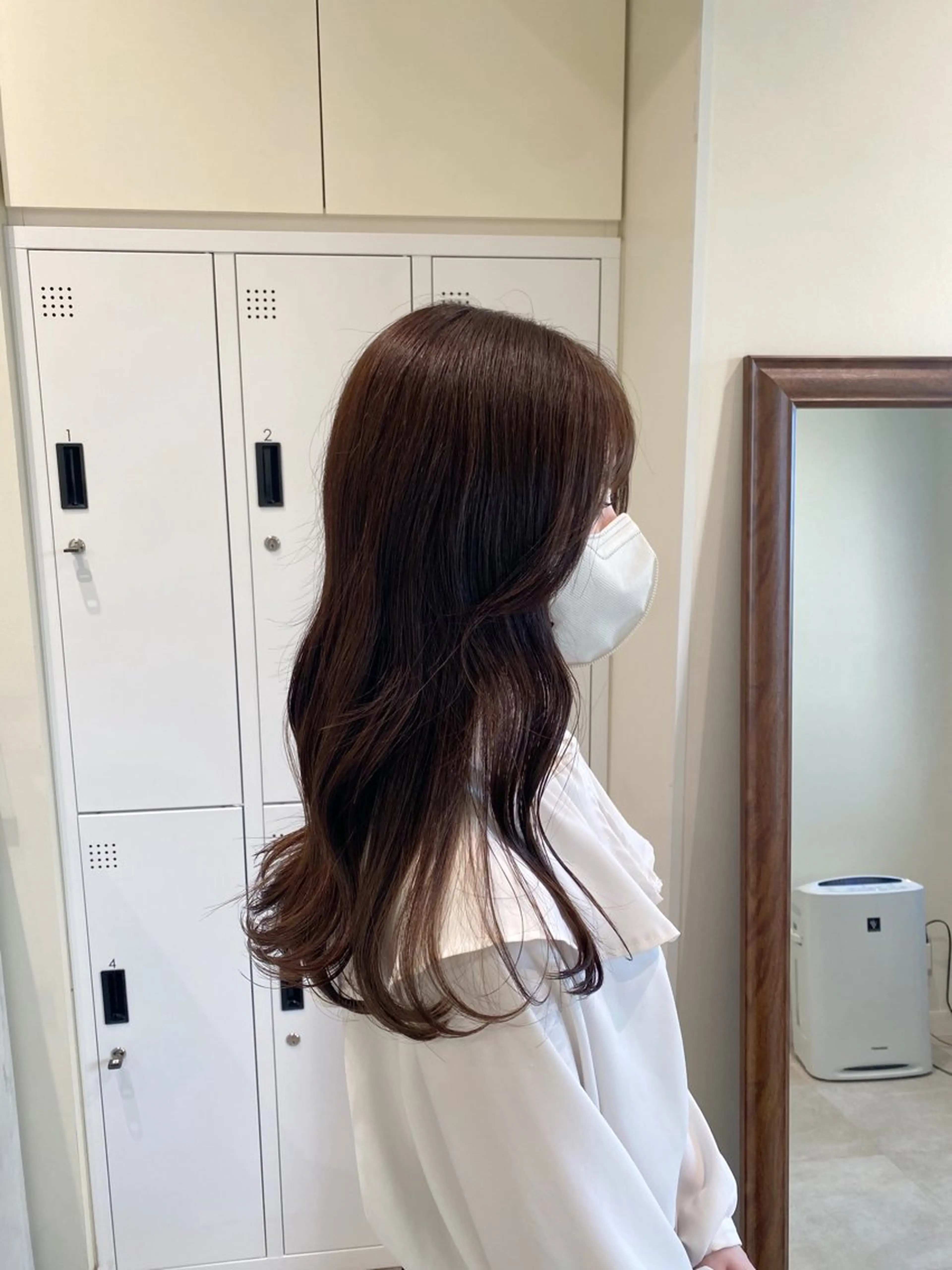 ロング カラー ベージュカラー オリーブベージュ 暖色カラー /ヘアアレンジ/花鈴のヘアスタイル