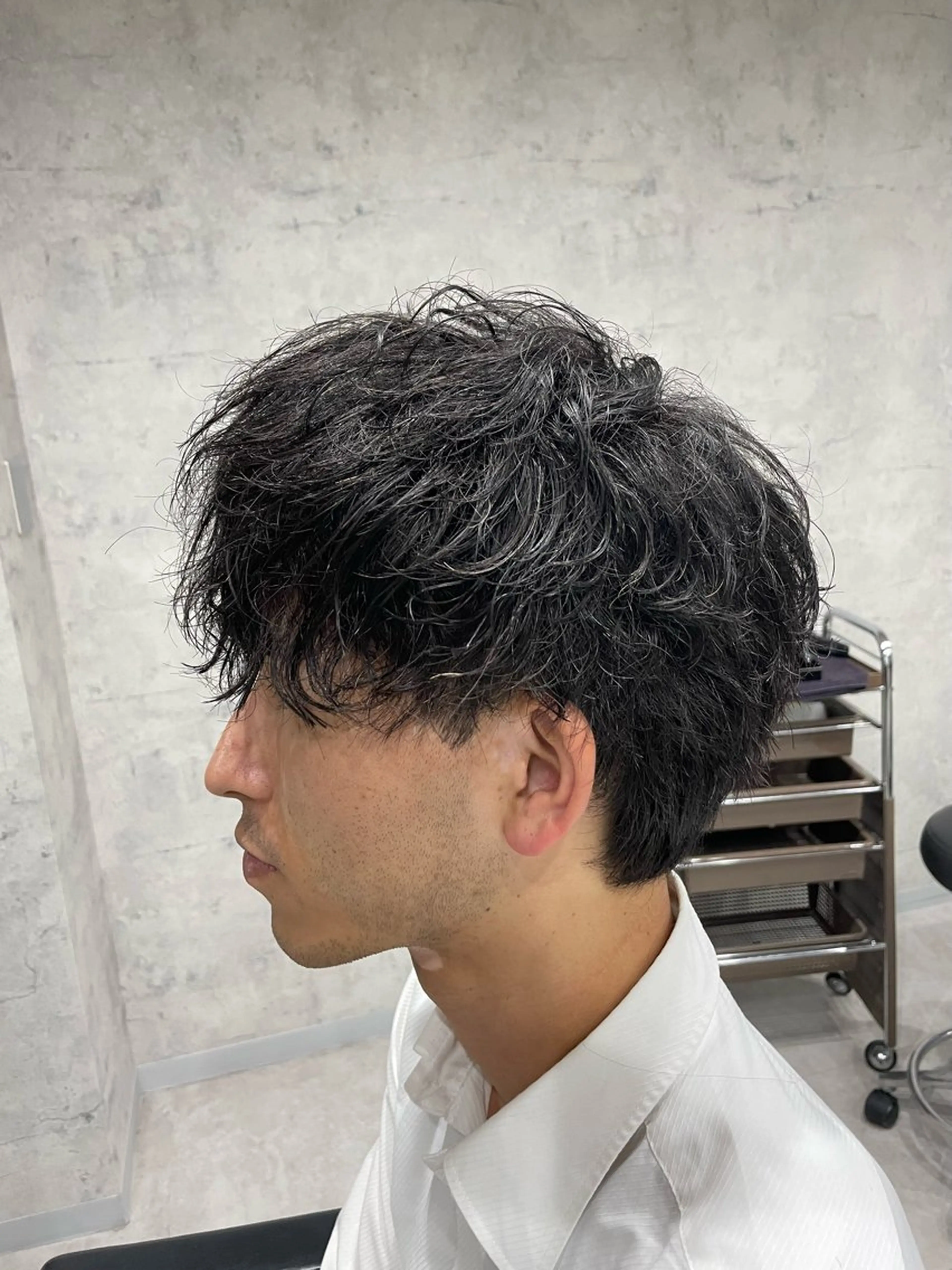 ショート パーマ メンズ メンズパーマ くせ毛 メンズカット/ マッシュ/颯太のヘアスタイル
