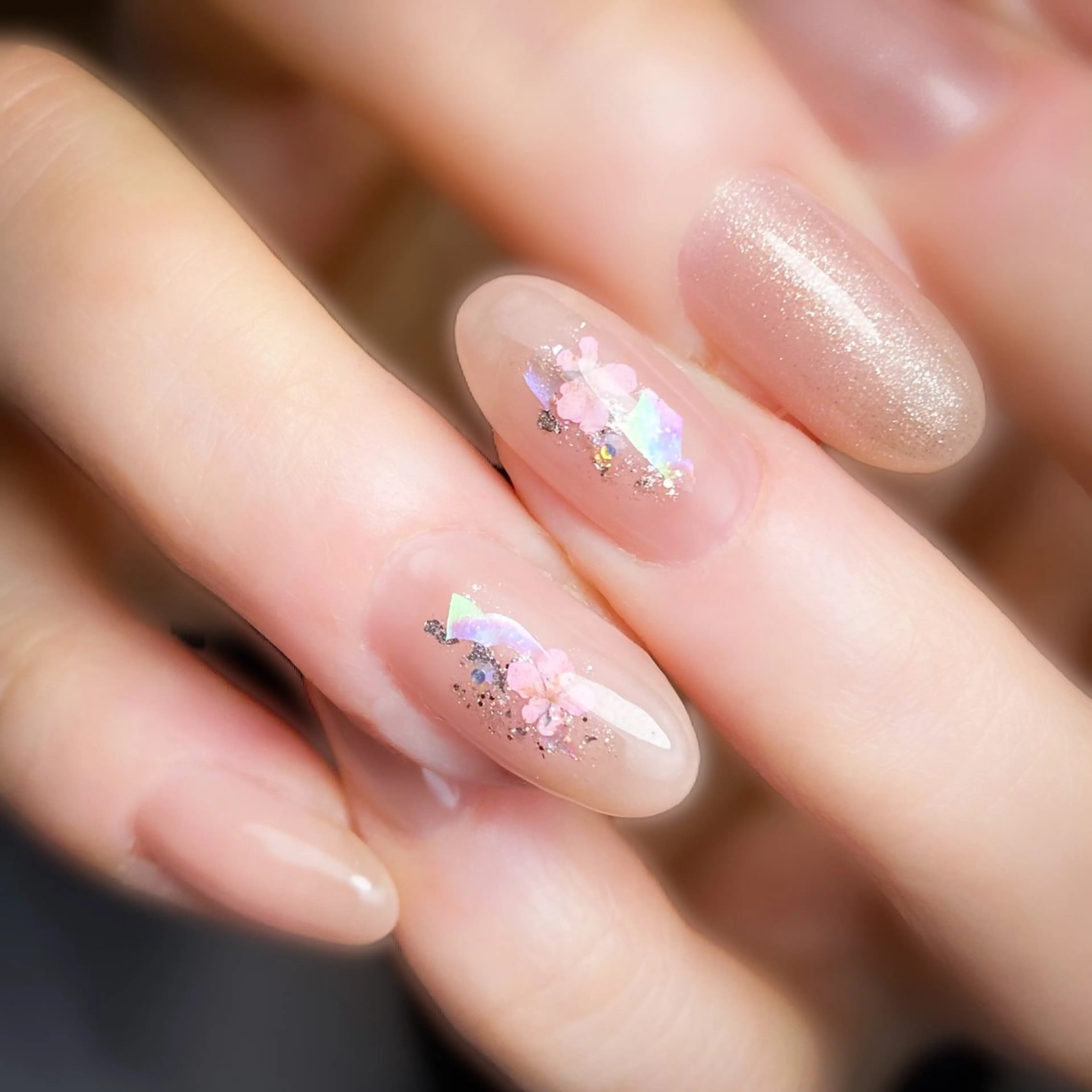 ネイル オフィスネイル 春ネイル ハンドネイル &.nail/ ニュアンス/持込み可のネイルデザイン