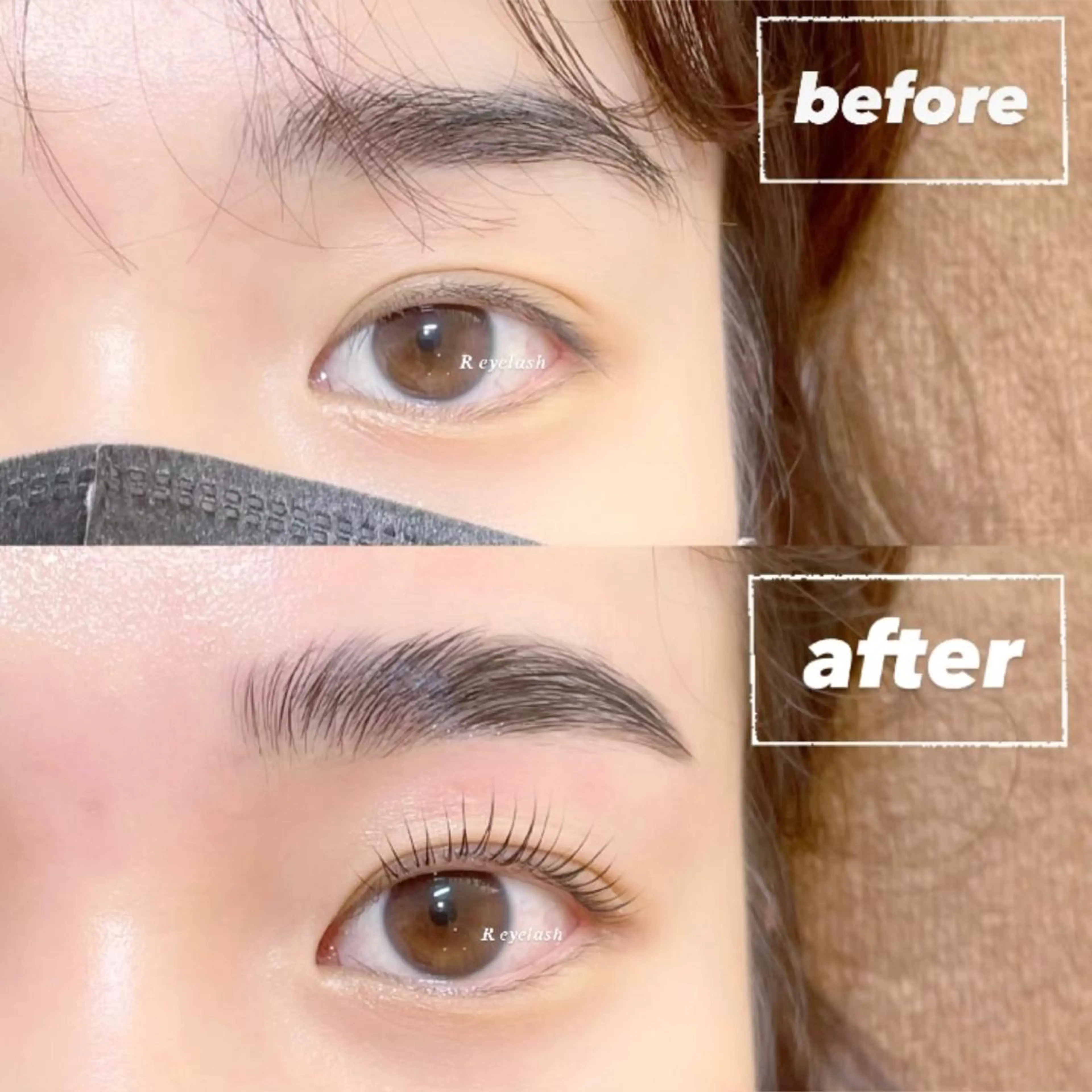 ショート カラー パーマ ヘアアレンジ メンズ キッズ ネイル マツエク・マツパ アイブロウ マツパ 𝑹 eyelashのマツエク・マツパデザイン