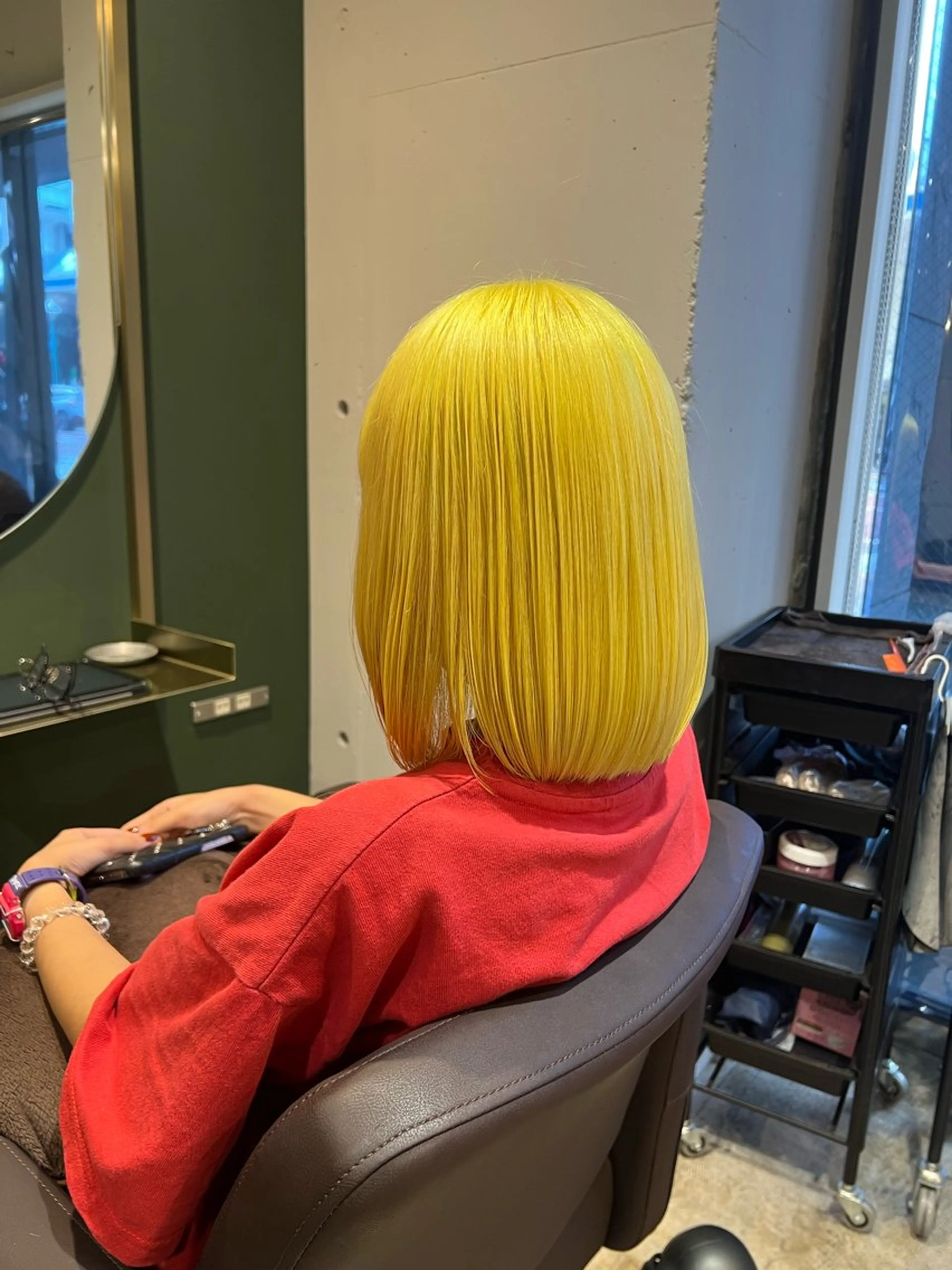 ミディアム カラー イエローカラー 髪質改善 トリートメント ヘアカラー トリートメント ヘッドスパ カラースペシャリスト しょう🧑🏼‍🎨のヘアスタイル