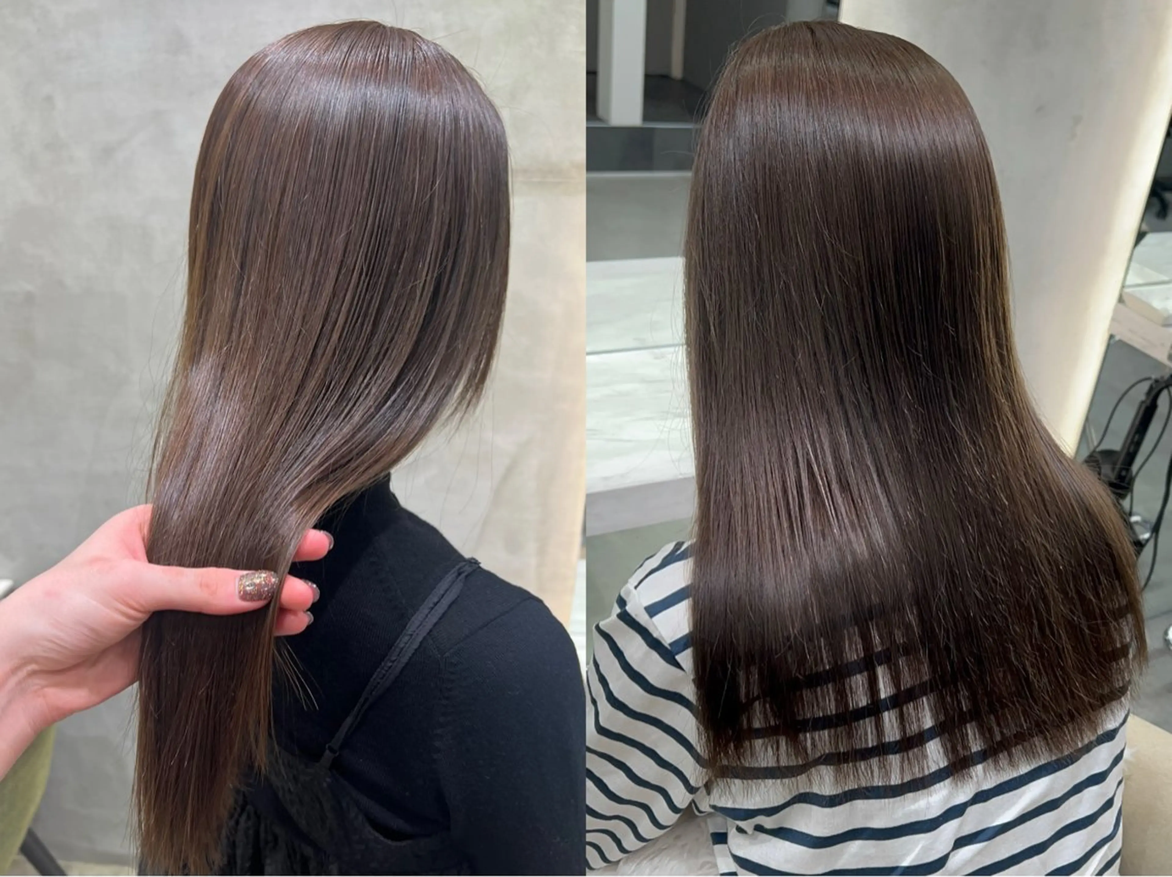 ロング カラー ベージュカラー 透明感カラー オリーブベージュ ヘアカラー 宮嶋 蓮のヘアスタイル