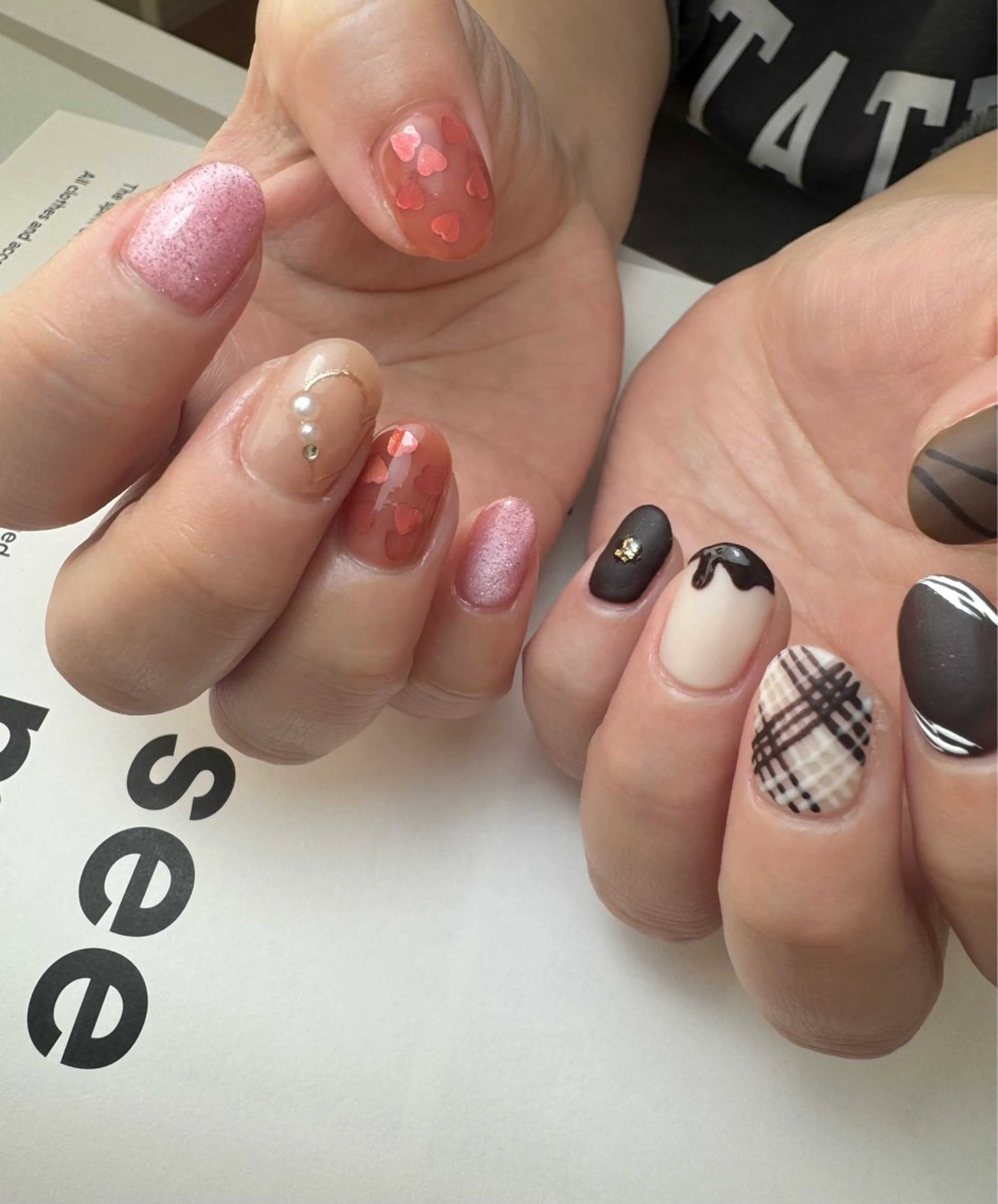 ネイル ハート バレンタイン 白日-hakubi nail-のネイルデザイン