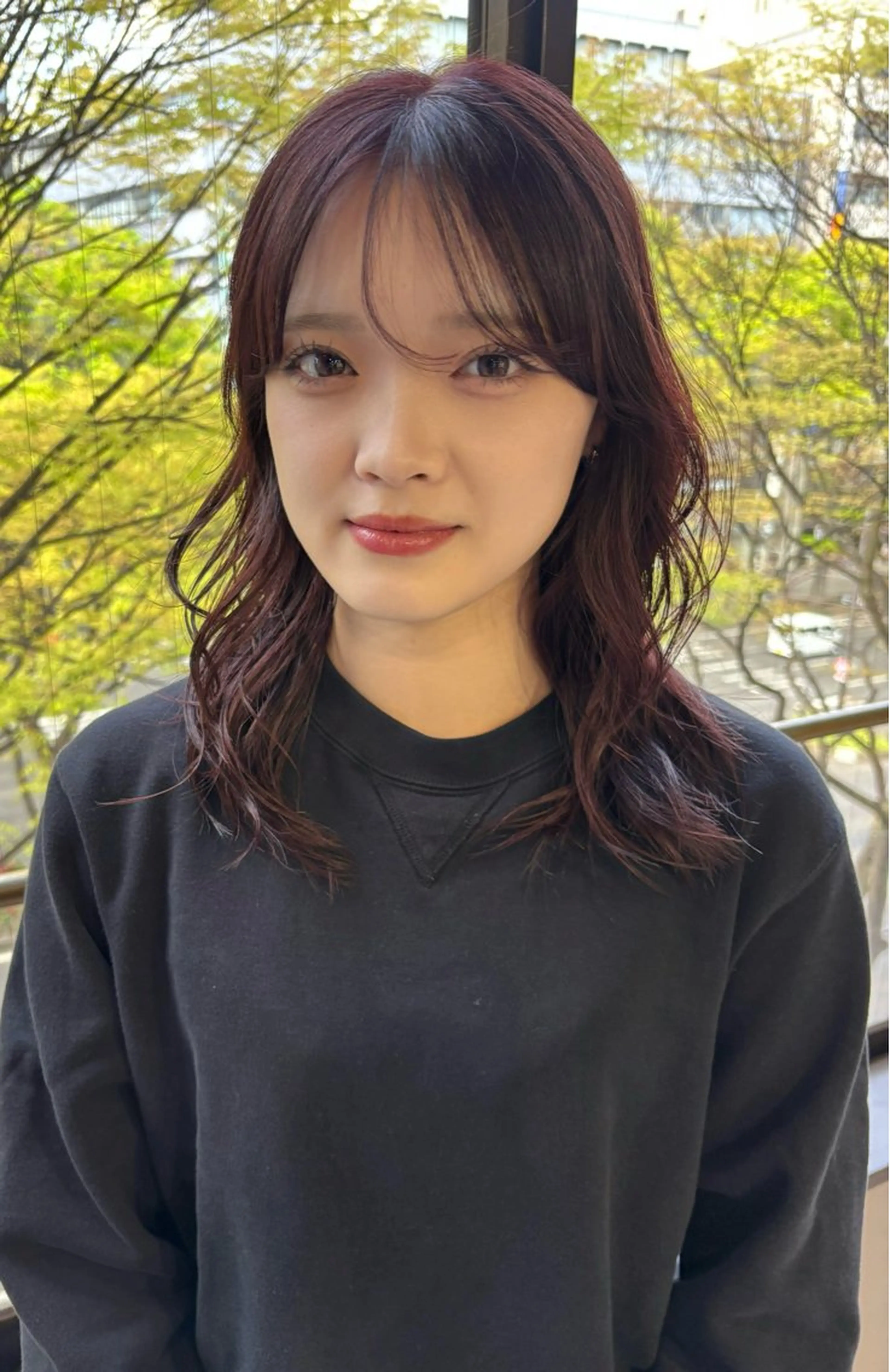 ミディアム ヘアカラー トリートメント Yuuka /寒色カラーのヘアスタイル