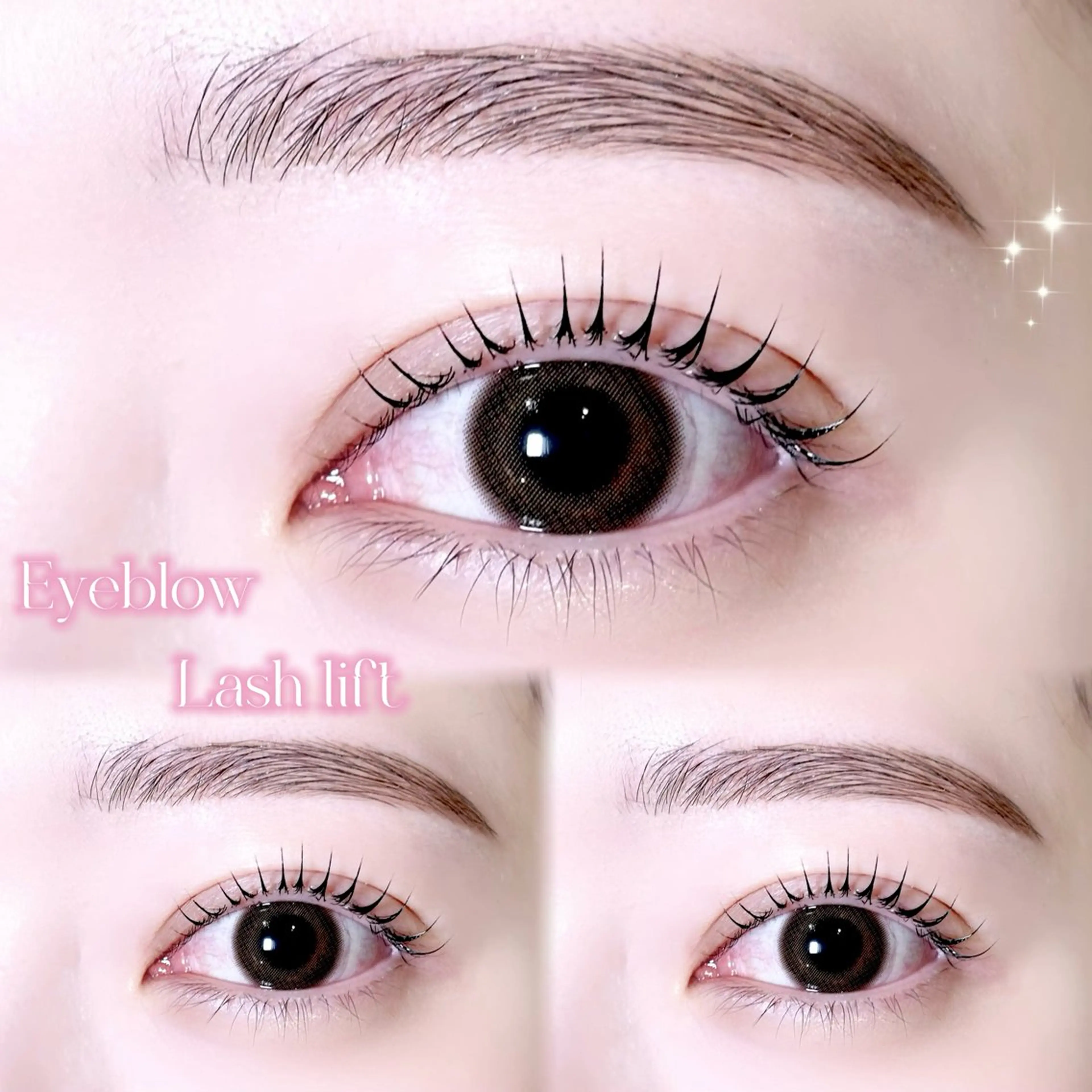 【同時施術1h】🪄美眉スタイリング＆まつ毛パーマ（orパリジェンヌ）▫️メイクレクチャー＋¥500💄※現金のみの写真