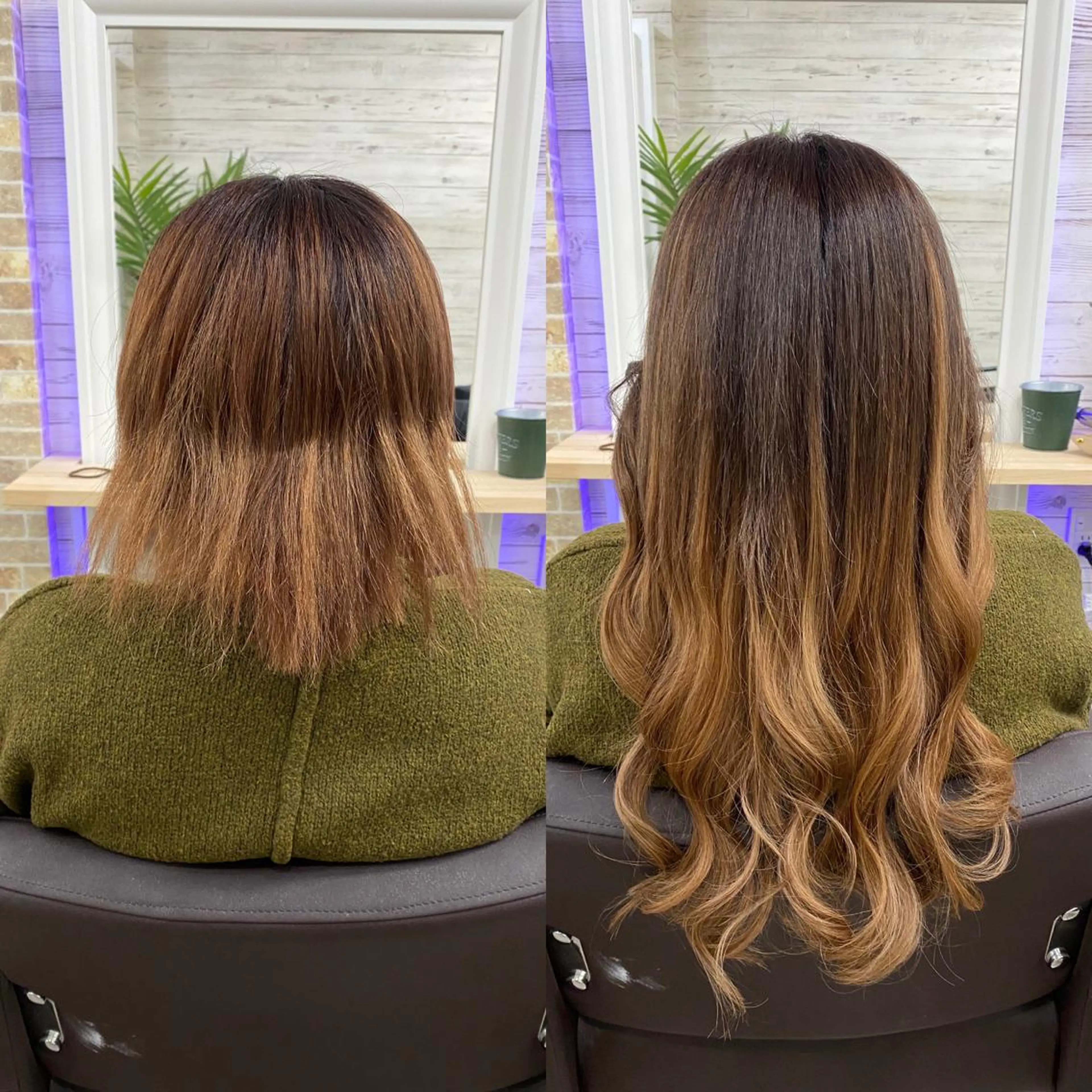 セミロング カラー ヘアアレンジ アイブロウ ショートボブ 編み込みエクステ シールエクステ セミロングパーマ バレイヤージュ LAVENDIA 初音のエステ・リラクイメージ