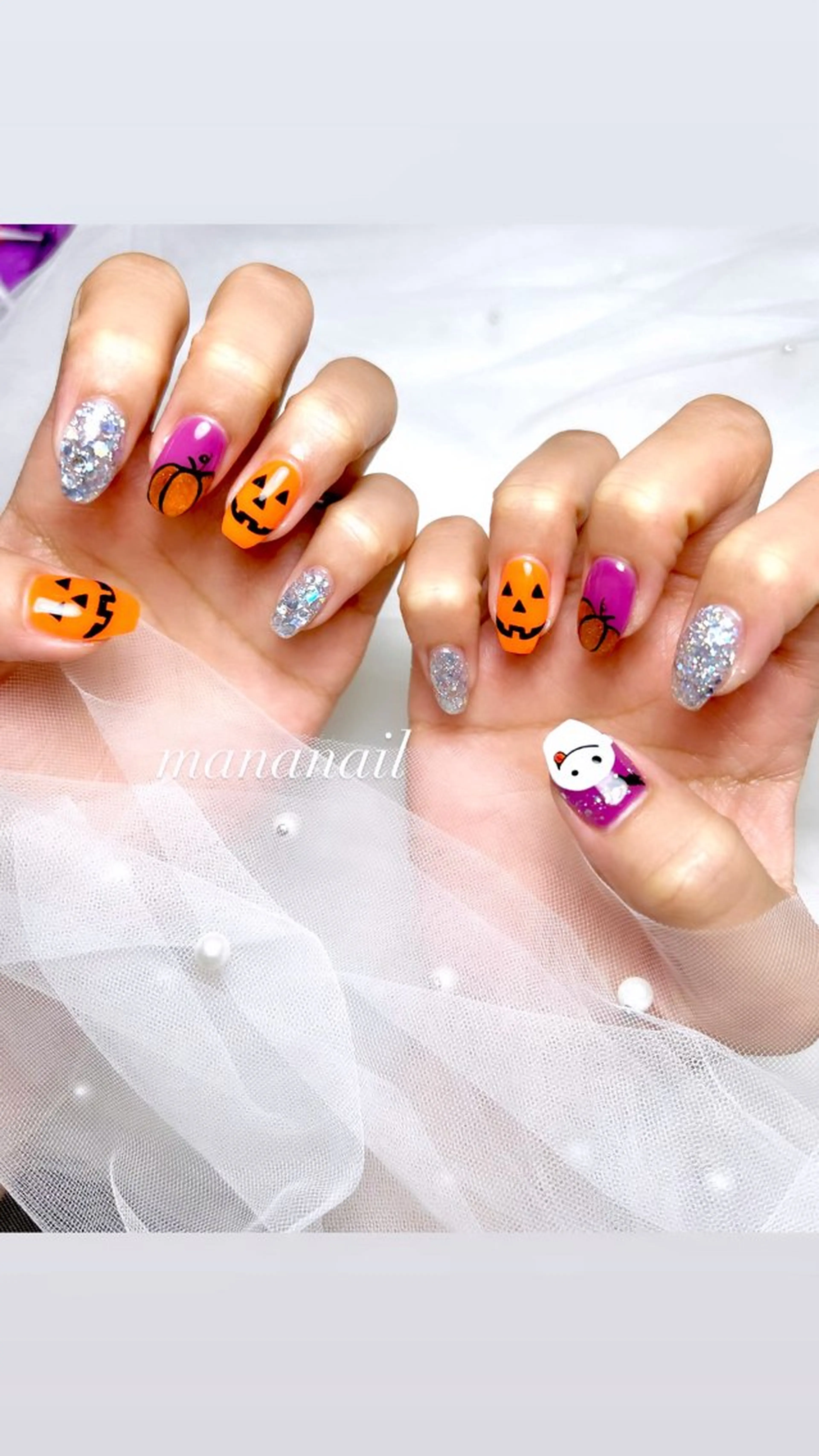 ネイル ハロウィン ハンドネイル mananail マナネイルのネイルデザイン