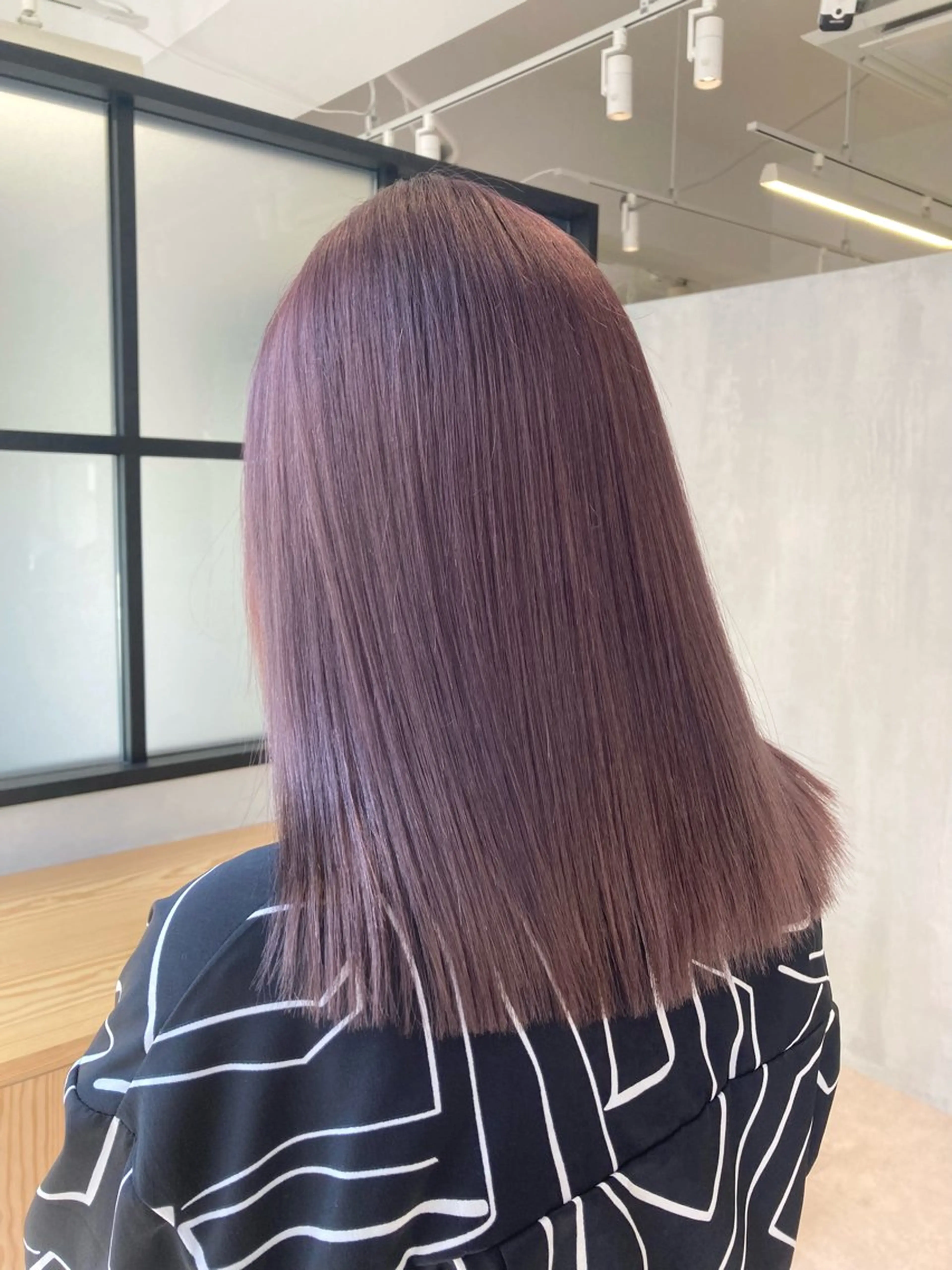 セミロング カラー 透明感カラー ラベンダーカラー ピンクカラー ピンクラベンダー 似合わせ小顔ショート /akane🐰♥️のヘアスタイル