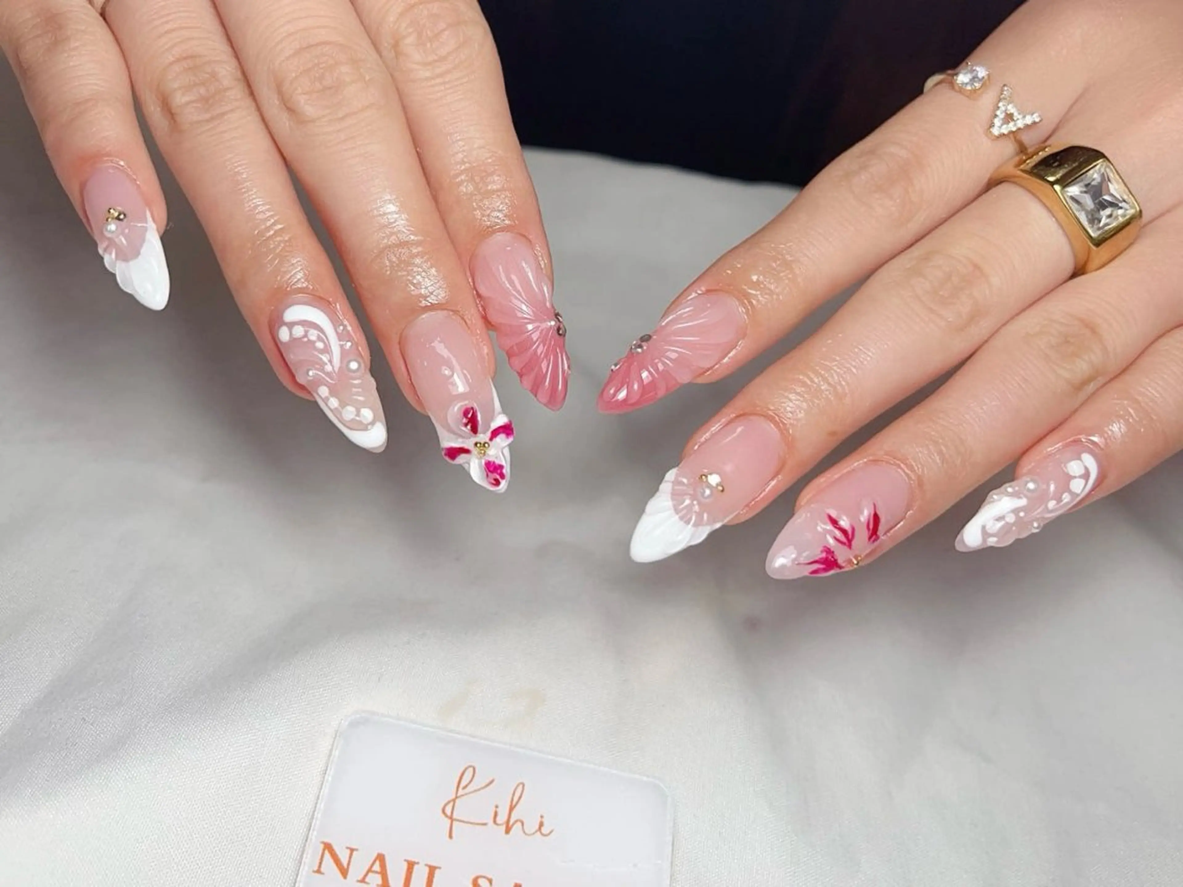 ネイル アートネイル フレンチネイル ジェルネイル グラデーション 韓国ネイル Nail Salon Kihi さくらのネイルデザイン