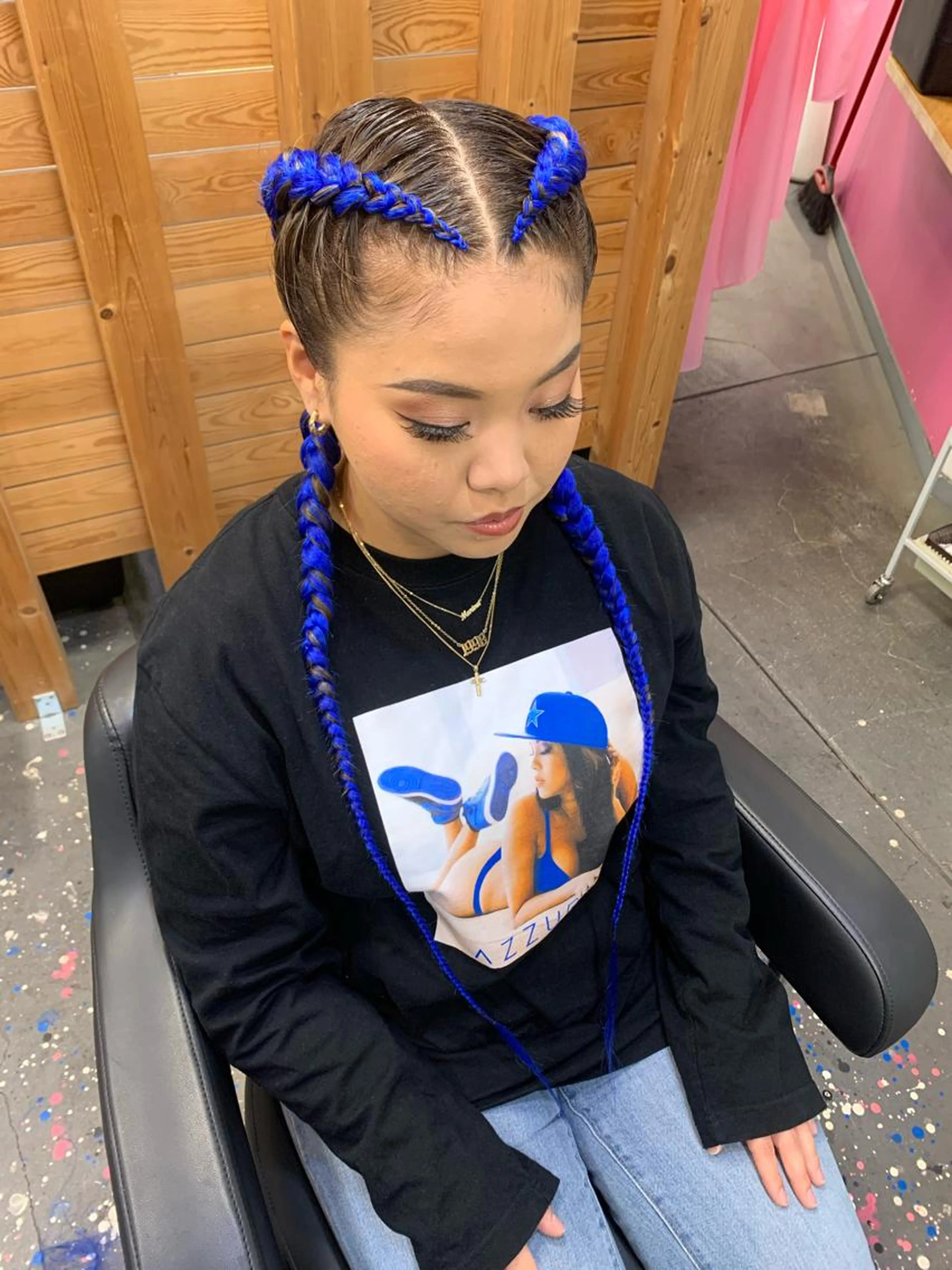 【全頭コーンロウ2本】高校生以上の写真