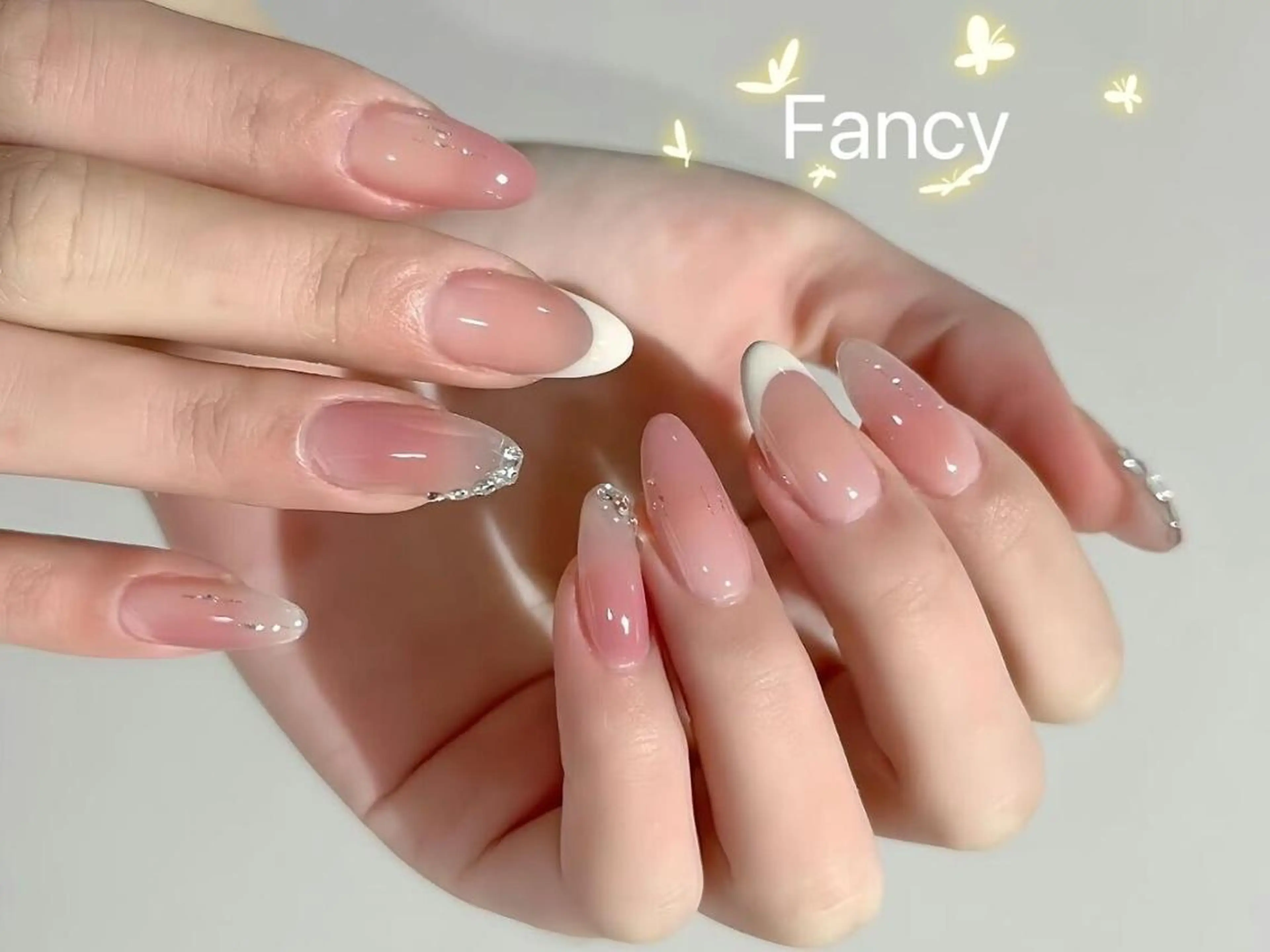 ネイル チークネイル 長さ出し フットネイル フレンチネイル ジェルネイル Fancy ネイルサロン三軒茶屋のネイルデザイン