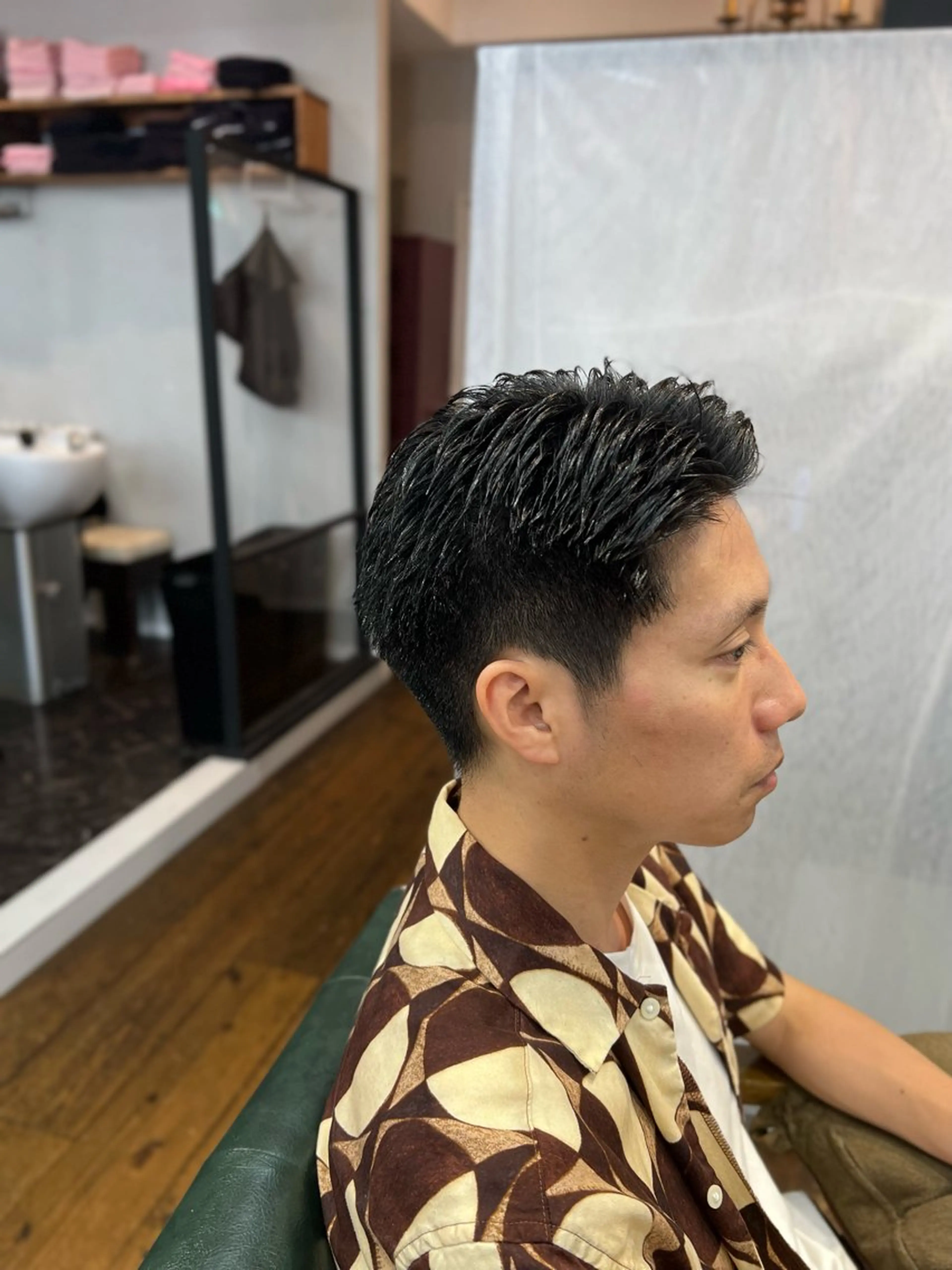 ショート メンズ フェードカット 髪質改善/縮毛矯正/ 超高濃度水素ケアのヘアスタイル
