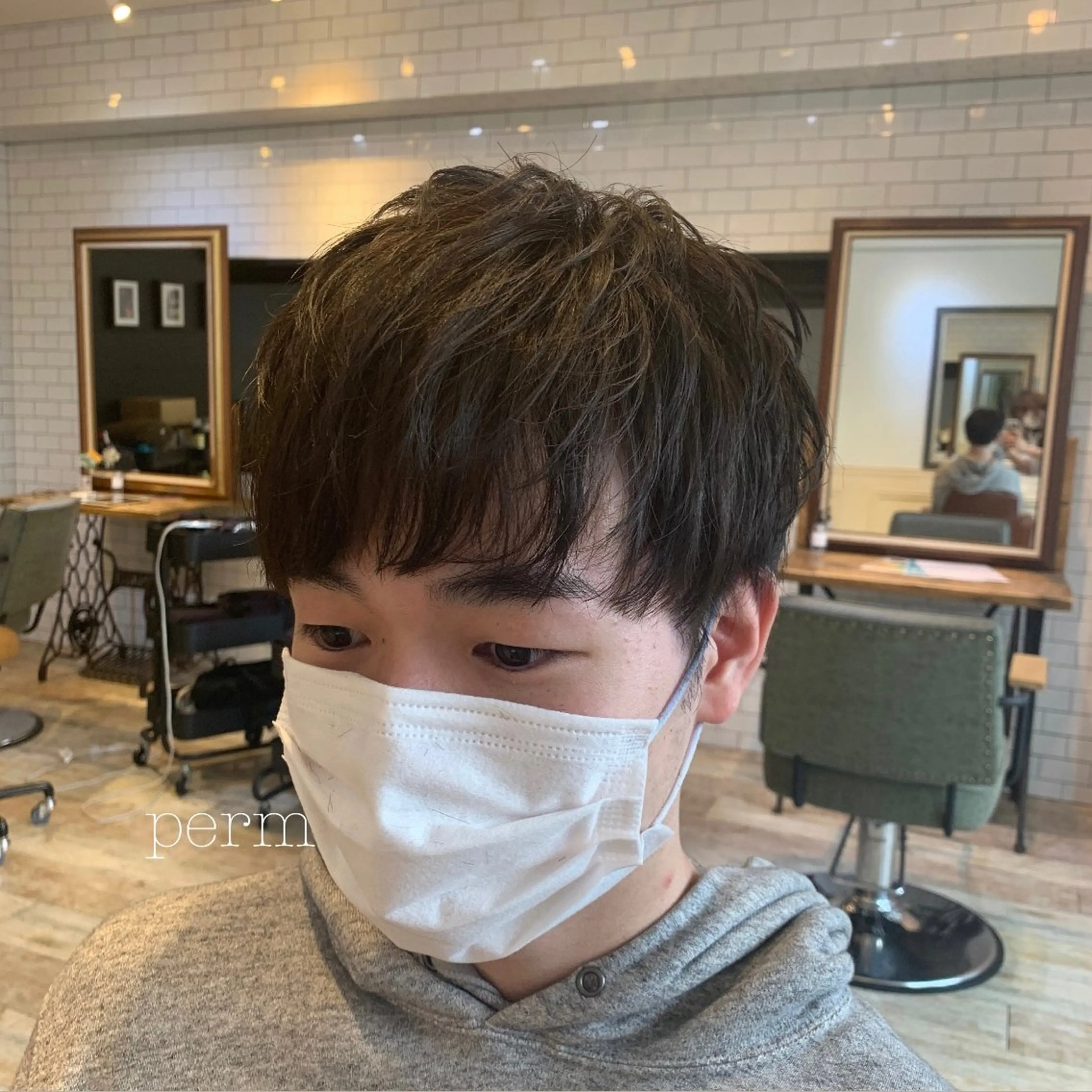 ショート パーマ メンズ メンズパーマ GO TODAY 原宿本店所属・似合わせカット得意 💛RENA💛のヘアスタイル