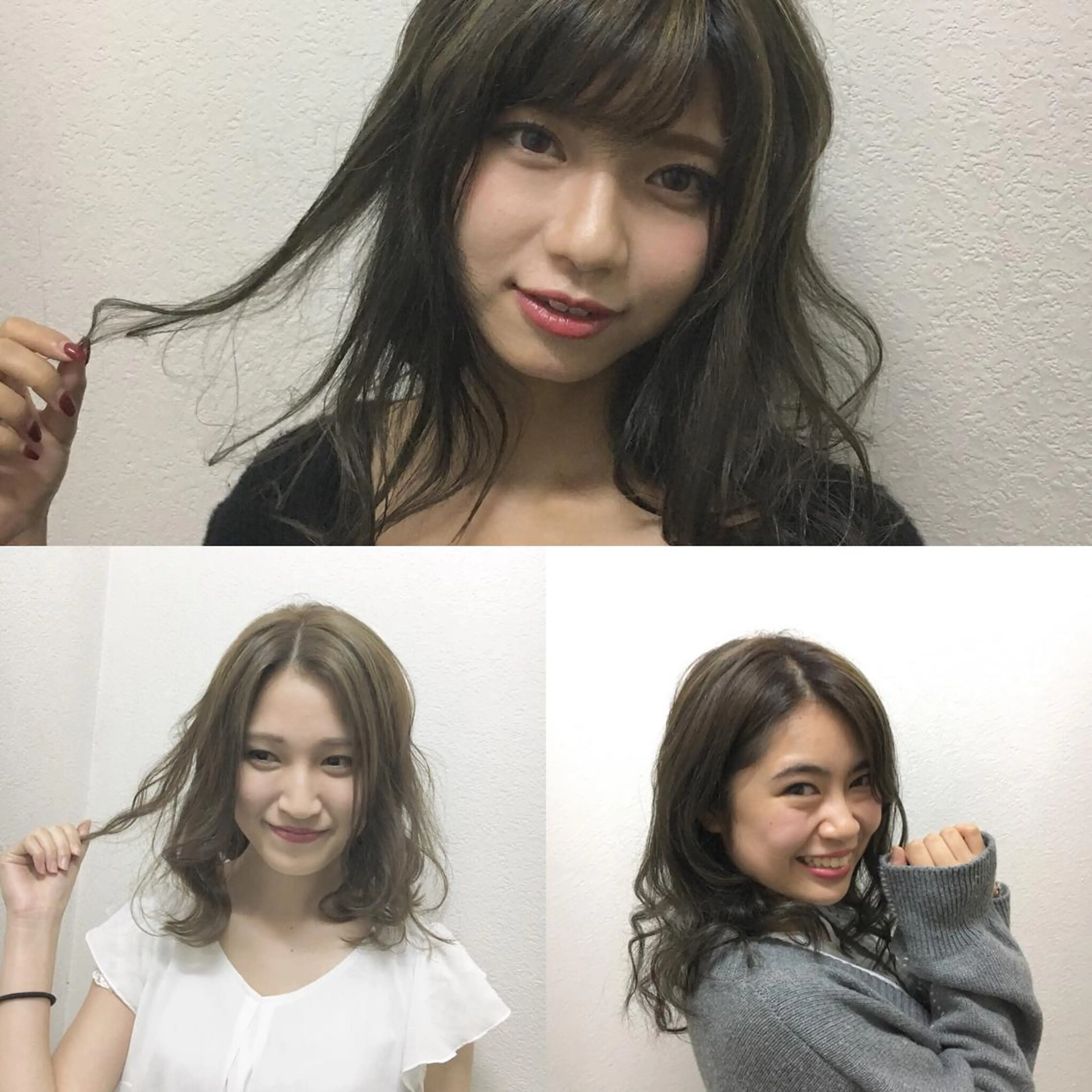 ミディアム カラー ブリーチ 透明感カラー ハイライトカラー ハイライト JIL BLAN 京都のヘアスタイル