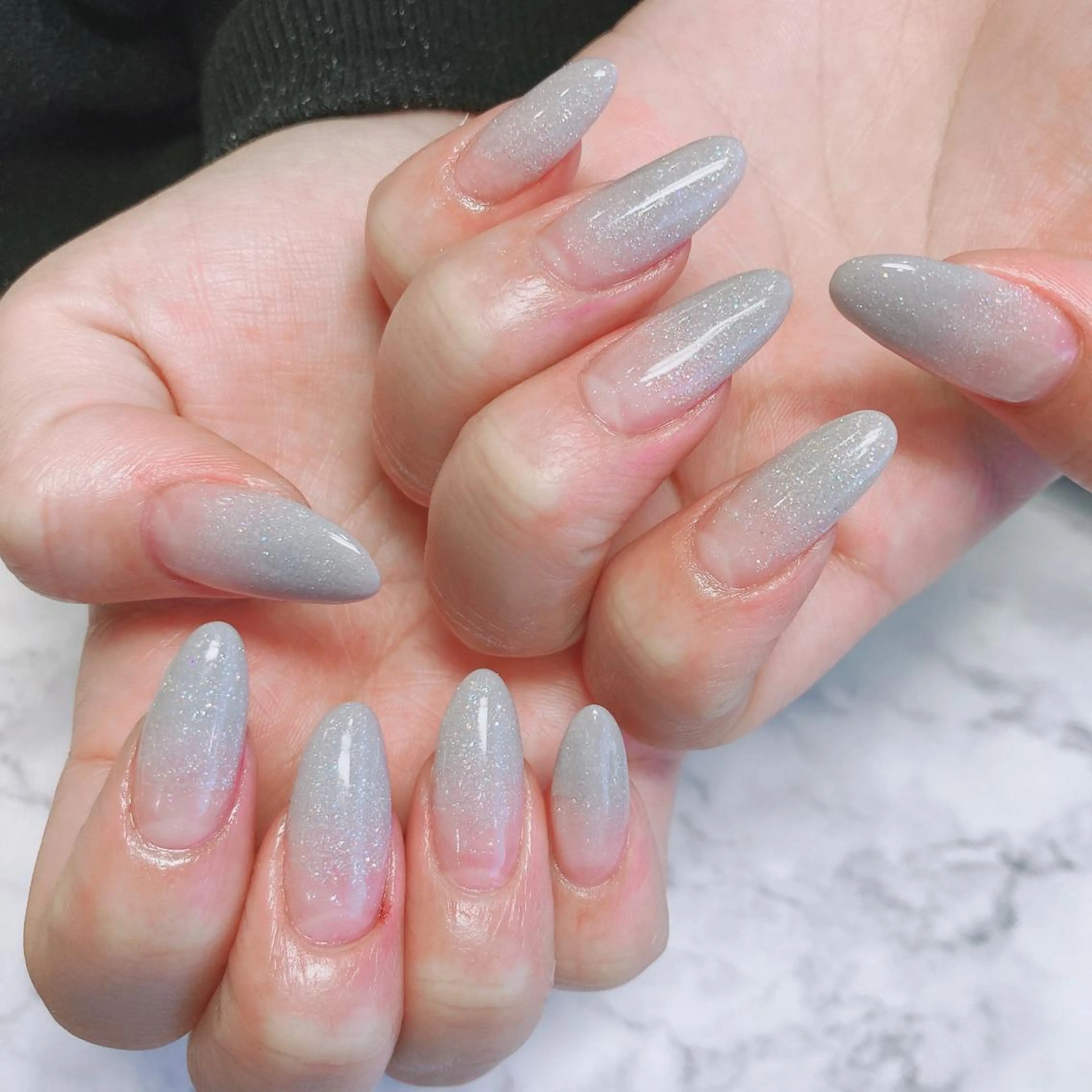 ネイル ラメ(グリッター) ラメグラデーション スカルプネイル ハンドネイル Nail salon  Stella所属・Nail salon Stellaのネイルデザイン