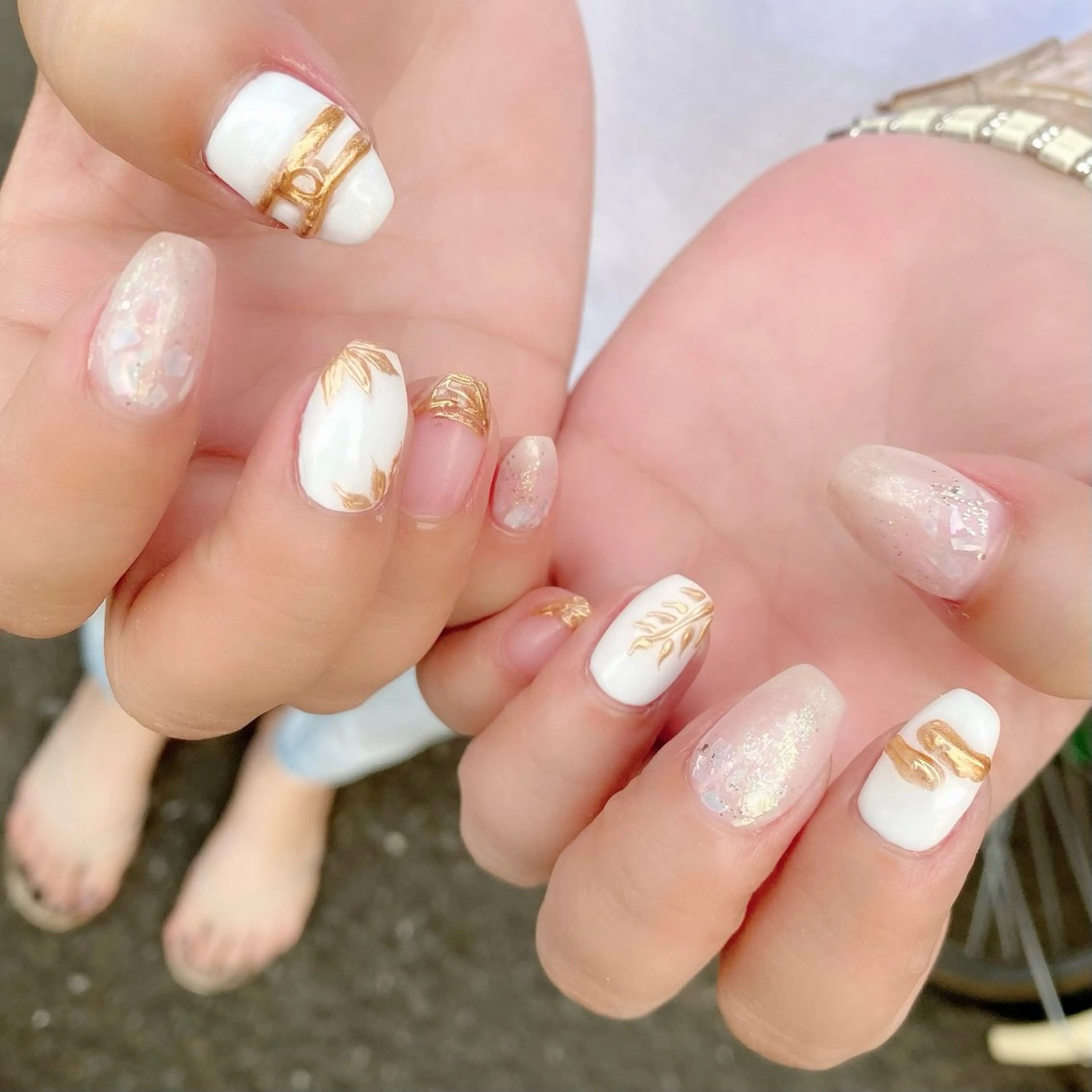 ネイル ホワイト Salon Ｋのネイルデザイン