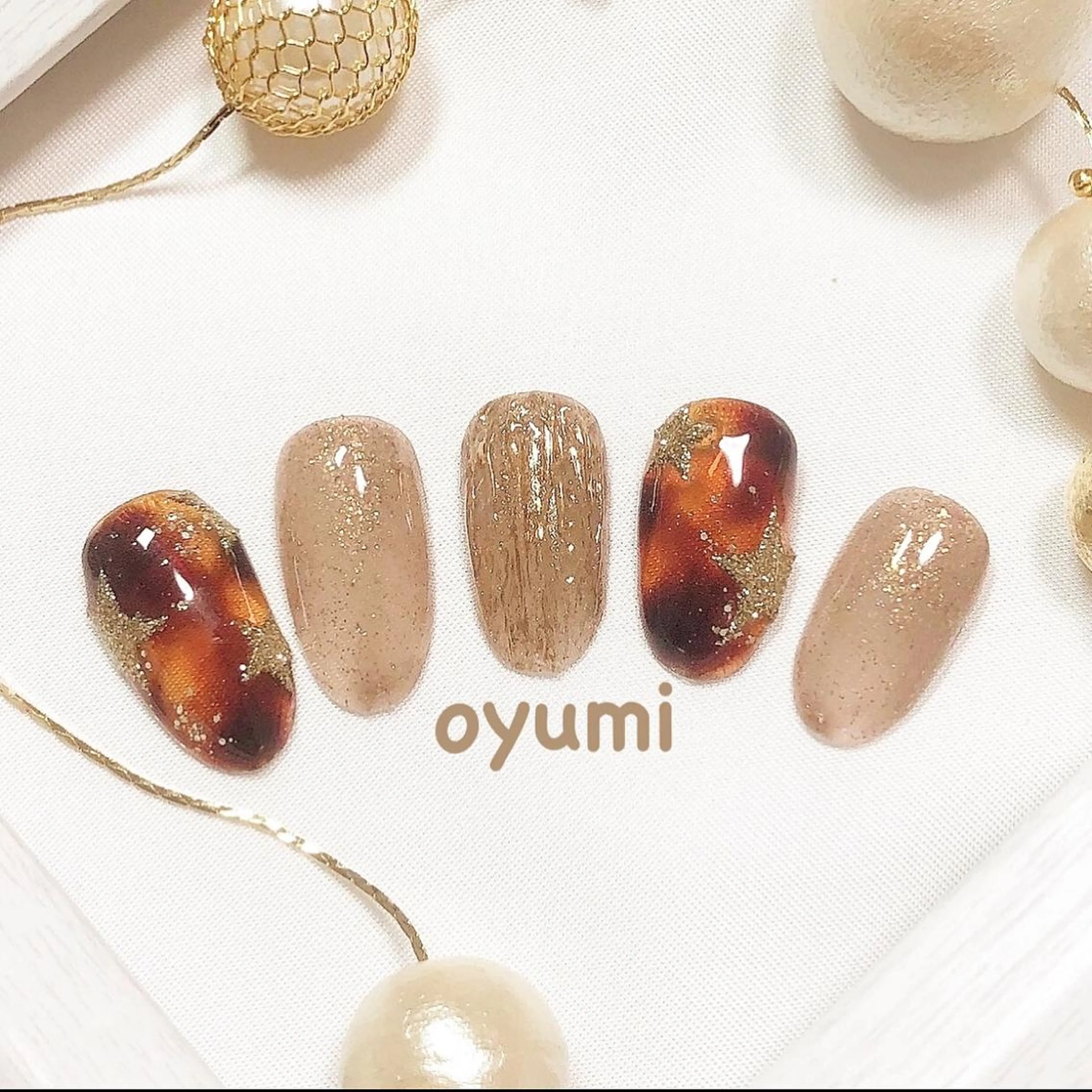 ネイル べっ甲ネイル ネイルチップ takanashi yumiのネイルデザイン