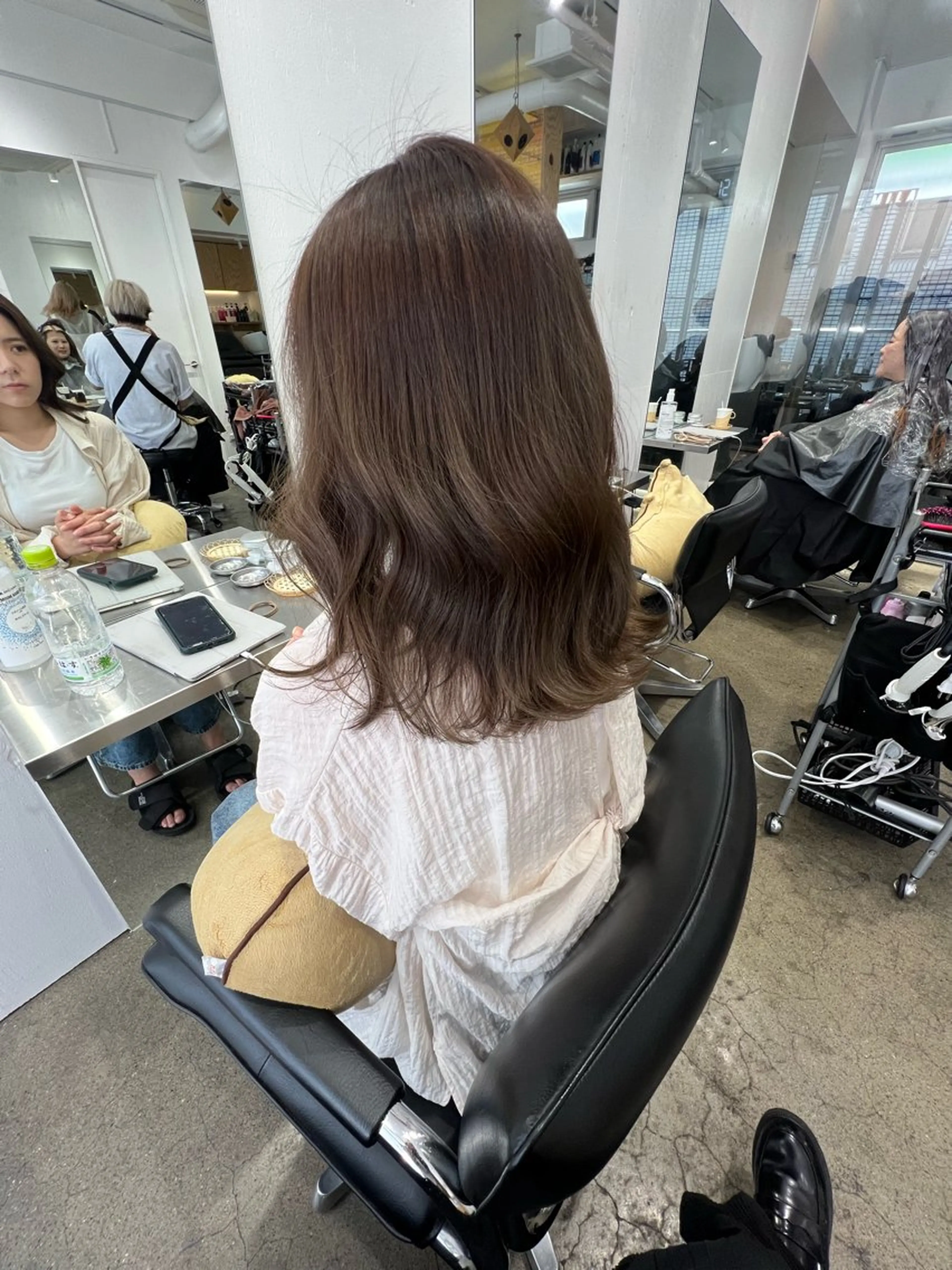 セミロング カラー アッシュ 透明感カラー ヘアカラー トリートメント ✨髪質改善矯正× ブリーチ✨YU-KIのヘアスタイル