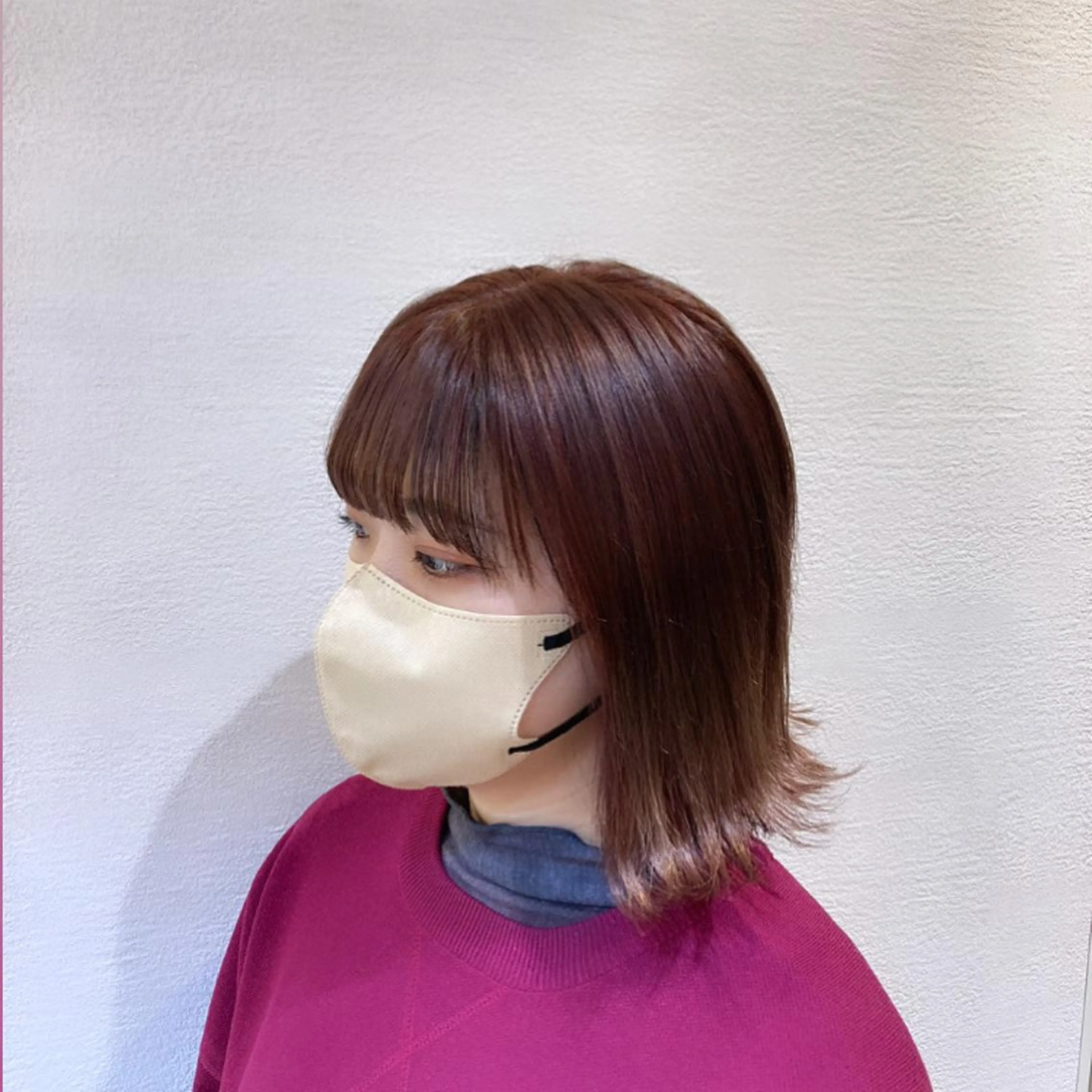 カラー ニュアンスパーマ 曲がる縮毛矯正　爲石のヘアスタイル