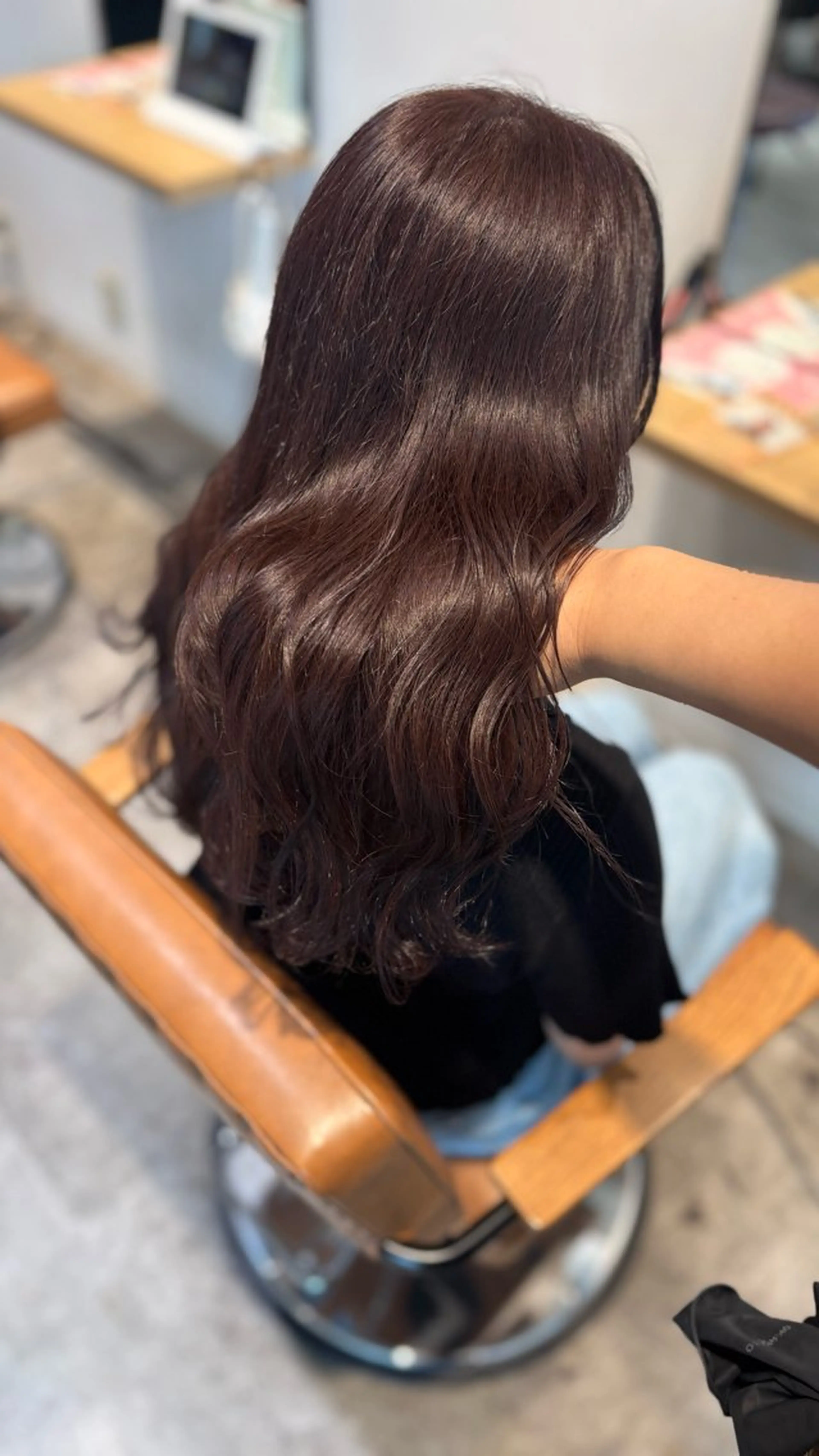 セミロング カラー ラベンダーカラー ピンクカラー カット ヘアカラー non .のヘアスタイル
