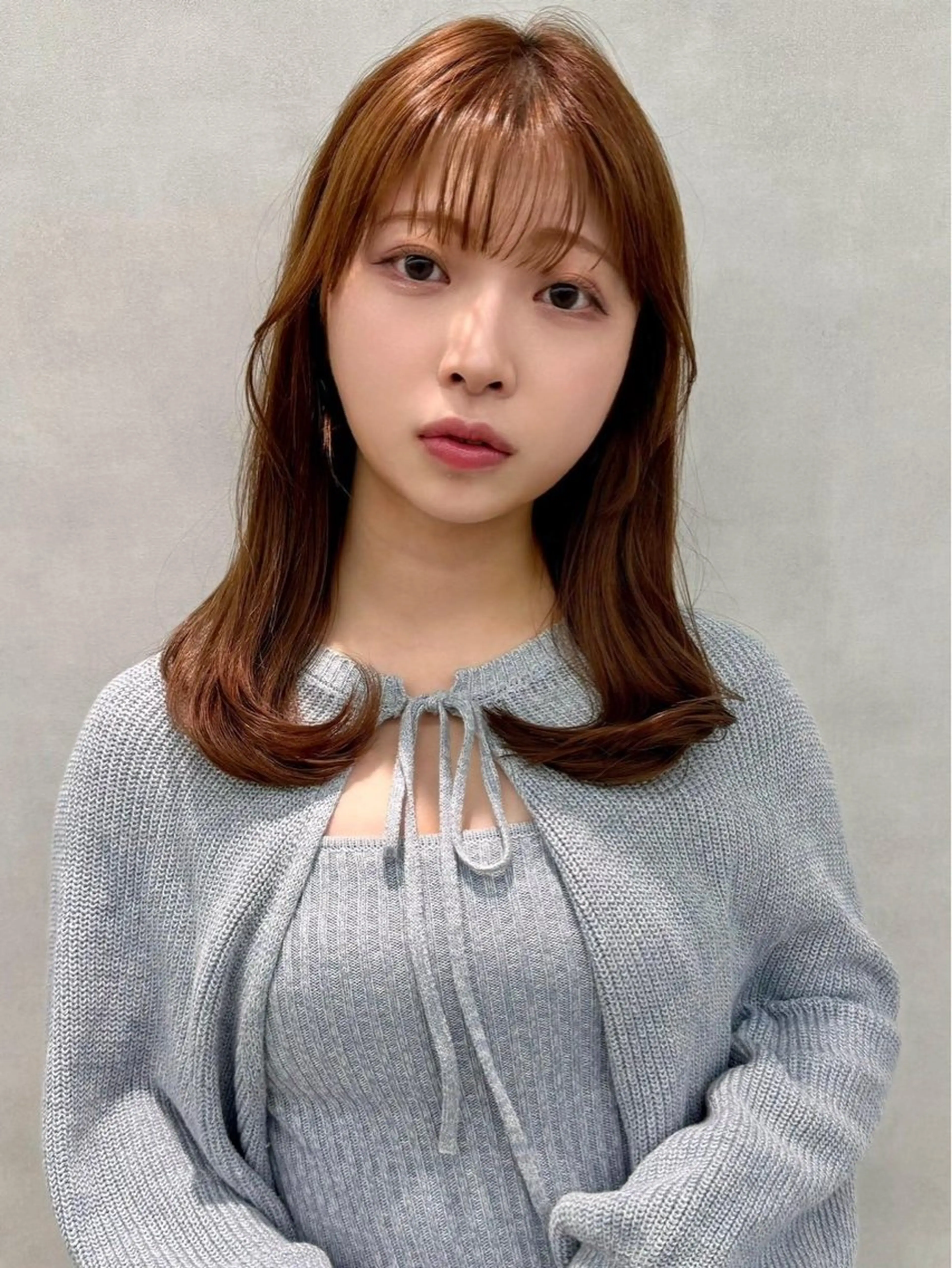 セミロング カラー ヘアアレンジ アッシュ 透明感カラー グレージュ 髪質改善 カット ヘアカラー ✨韓国レイヤー/ 透明感カラー✨冨永剛のヘアスタイル