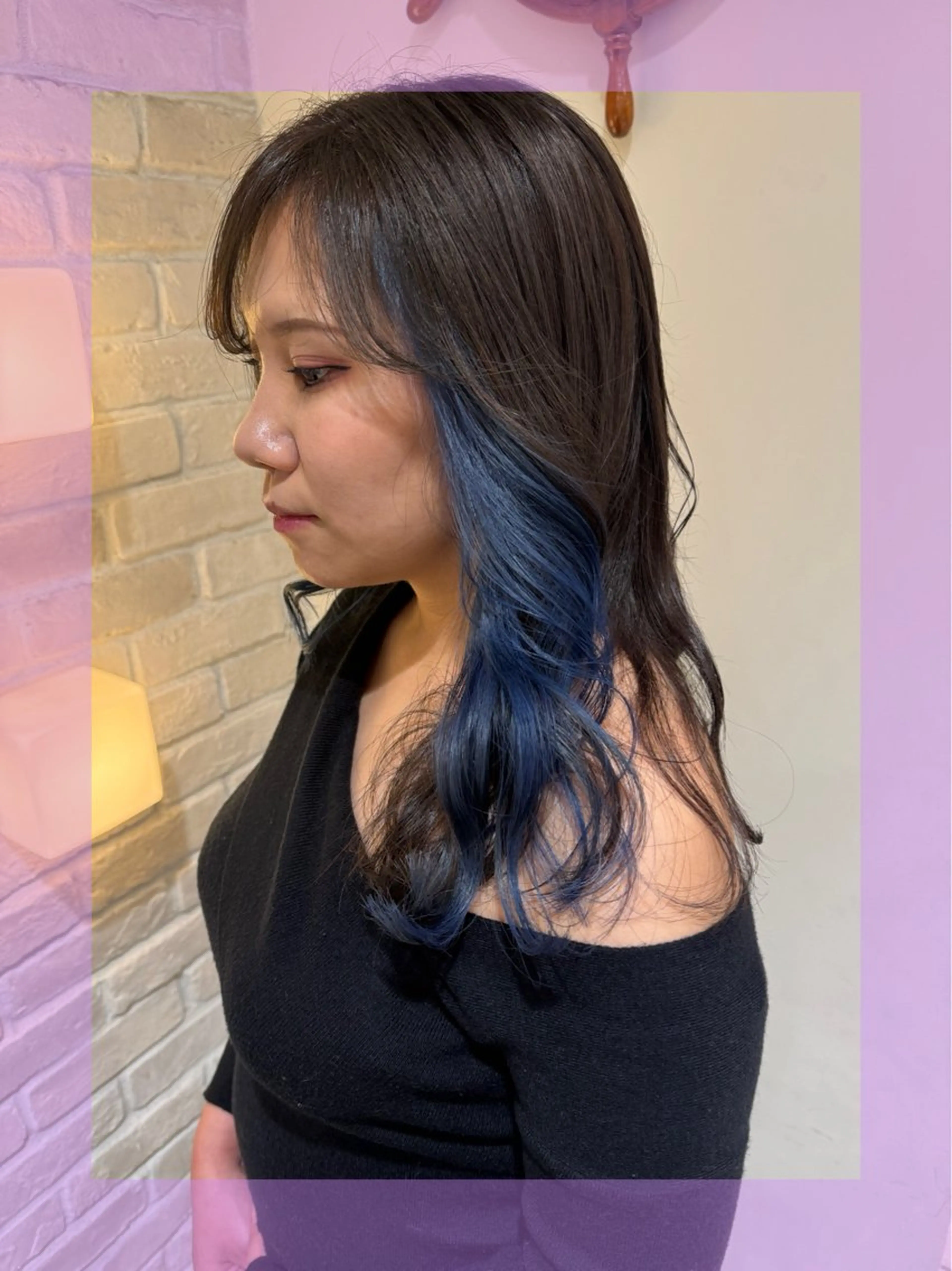 ロング カラー ヘアアレンジ インナーカラー 🦄ブリーチ💜エク ステ💜MIU🦄のヘアスタイル