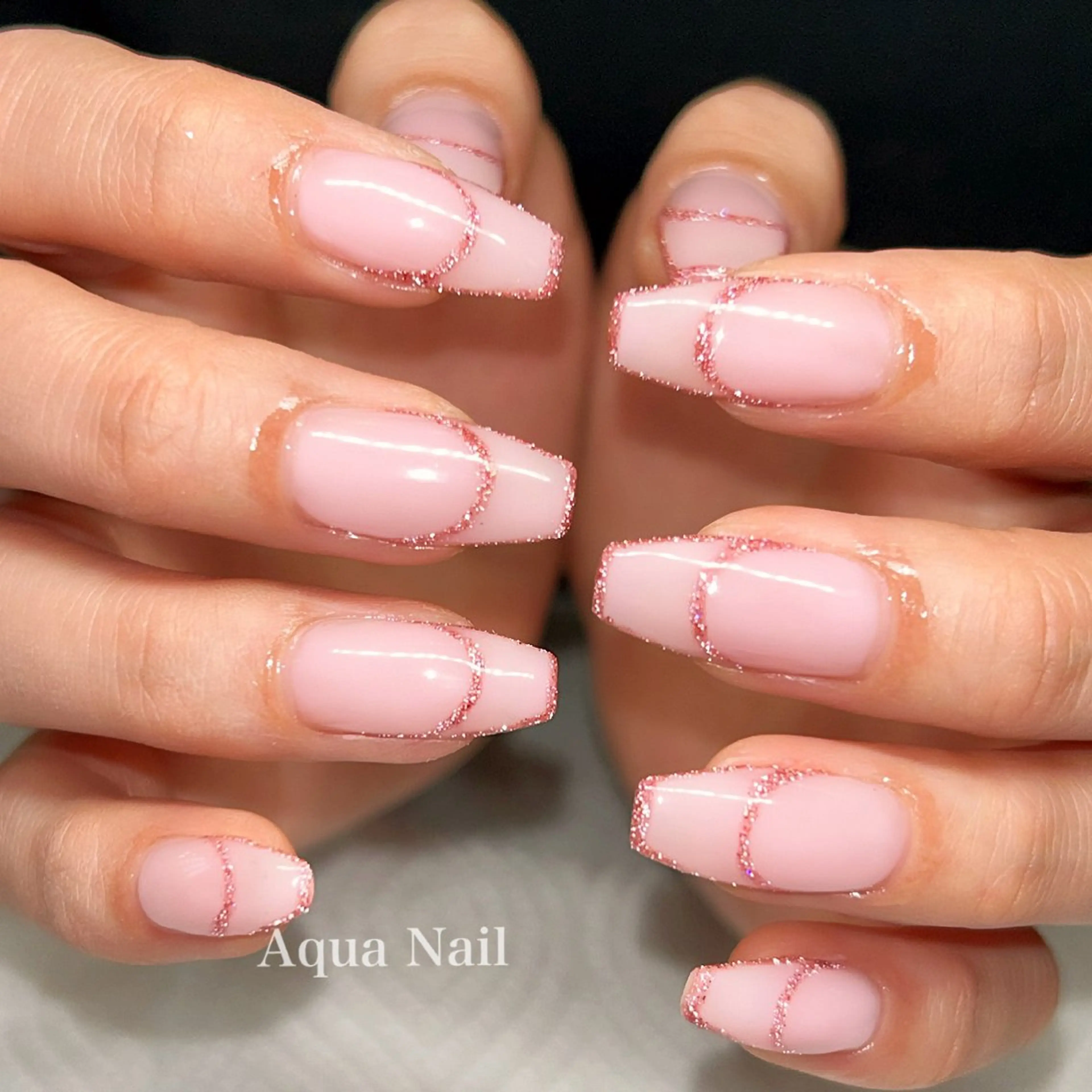 ネイル フラッシュネイル ピンク 春ネイル ハンドネイル フットネイル AQUA NAIL所属・AQUA NAILのネイルデザイン