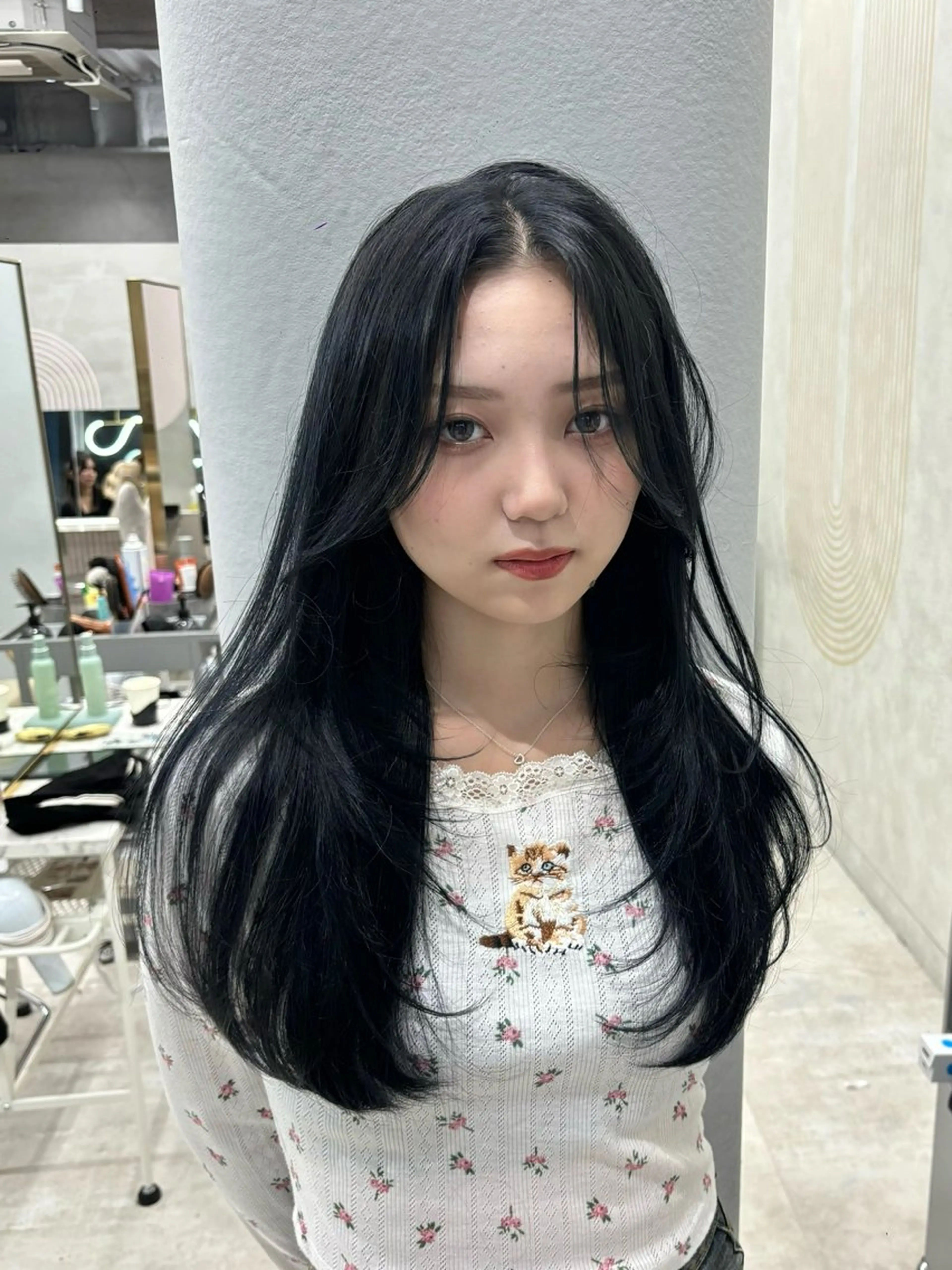 ロング カラー 韓国風ヘア ヘアカラー 韓国ヘア/表参道 ENA🎀🤍のヘアスタイル