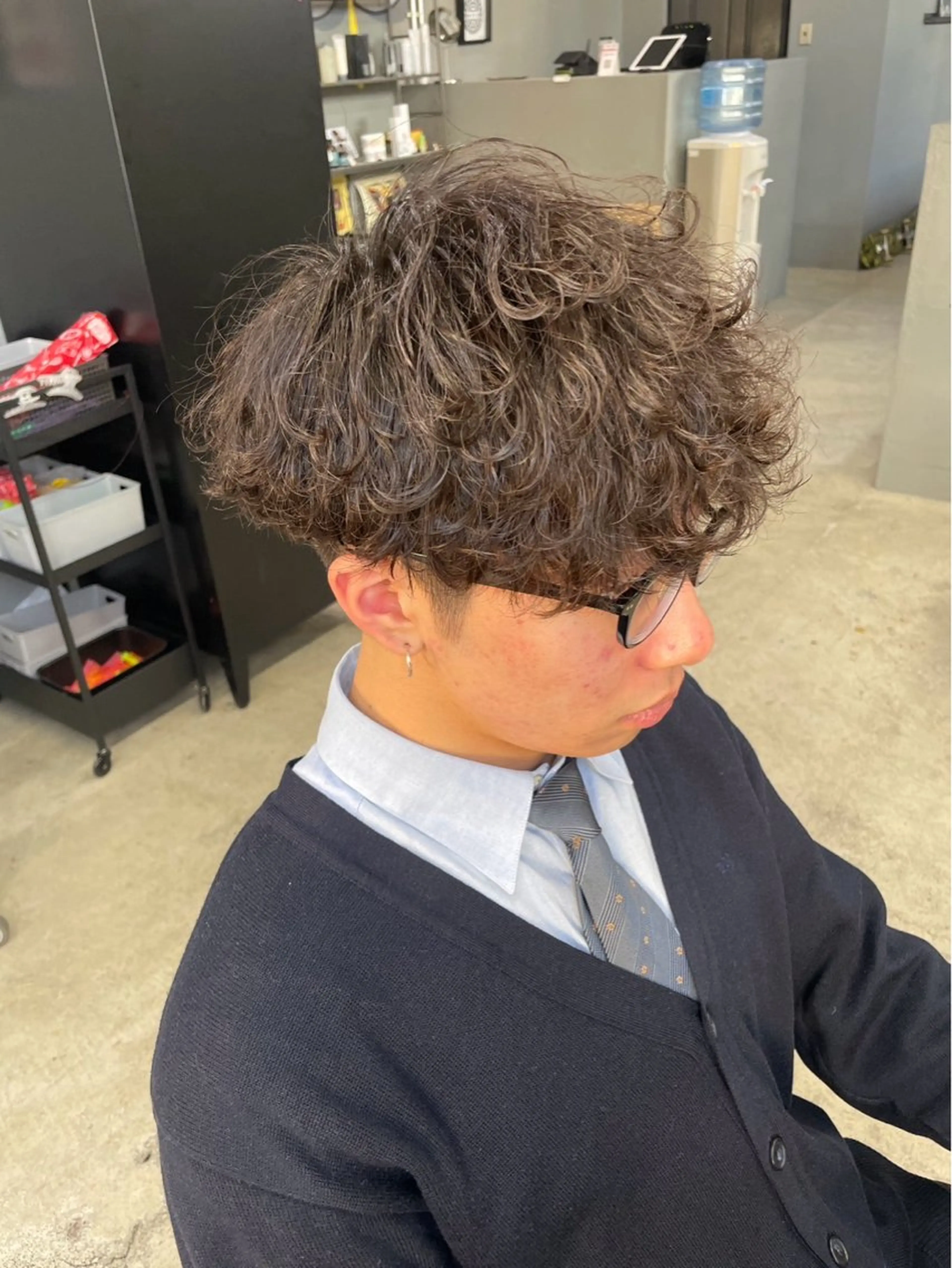 ショート パーマ メンズ カット パーマ メンズ専門サロン wokeのヘアスタイル