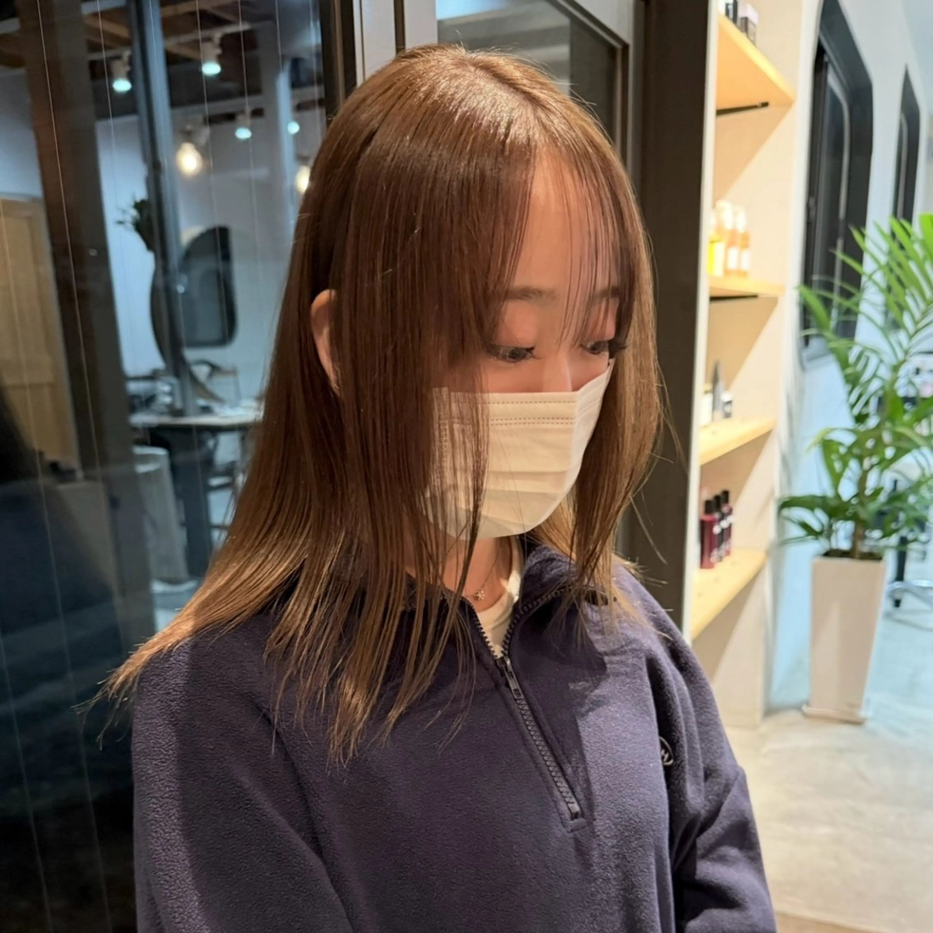 セミロング beni yumikoのヘアスタイル