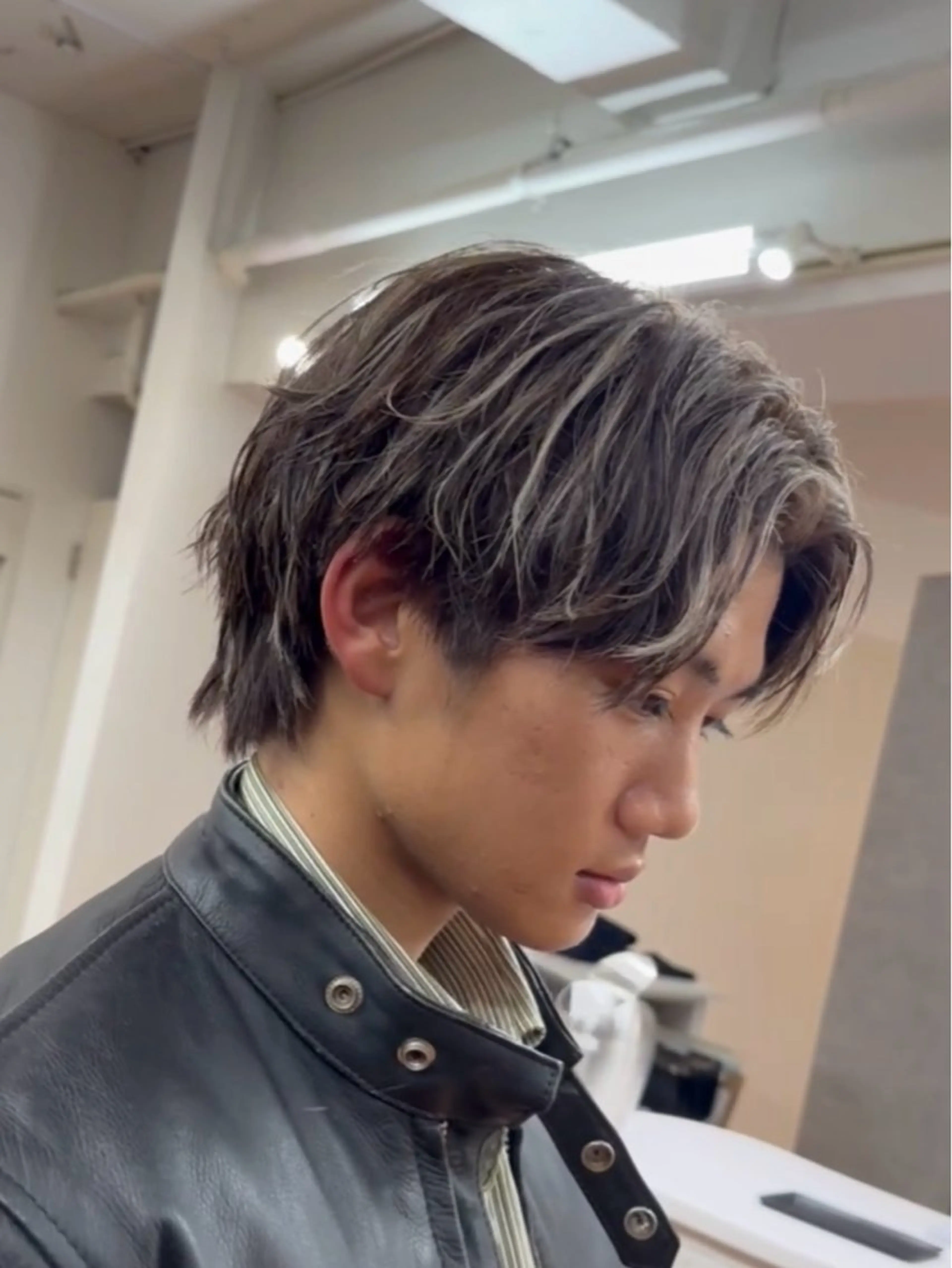 カラー メンズ カット ヘアカラー トリートメント メンズカット ‪‪/メッシュのヘアスタイル