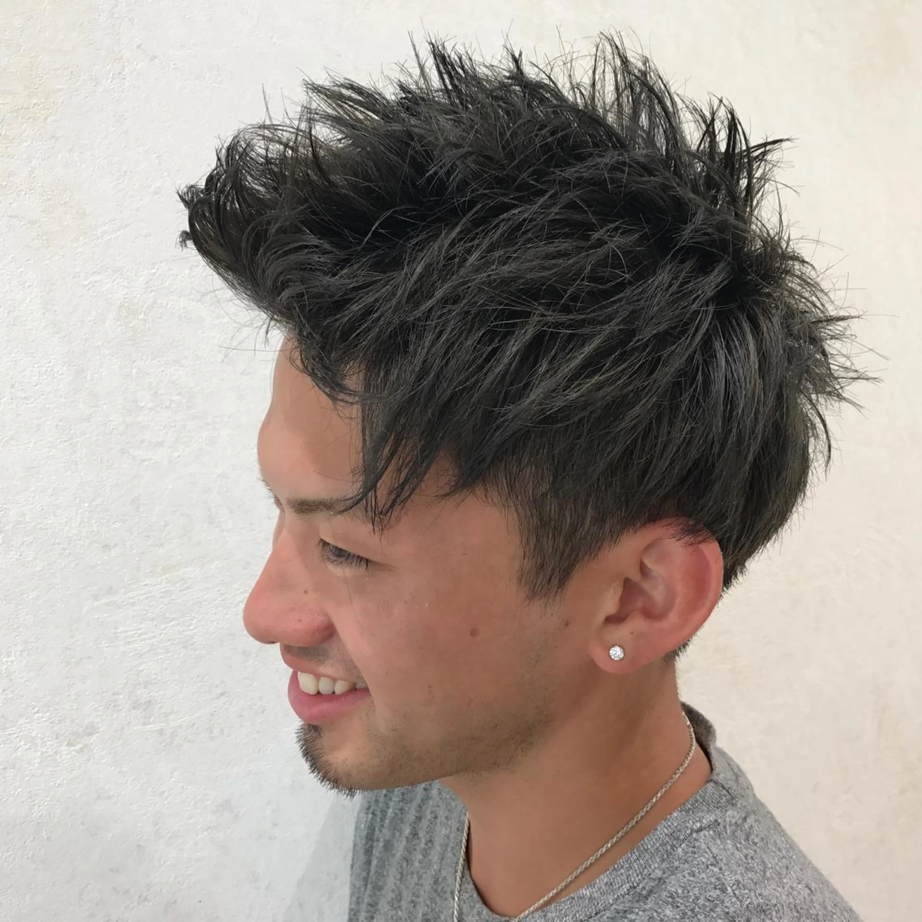 ショート カラー メンズ ブルーカラー ブルージュ ネイビーカラー Vir by browのヘアスタイル