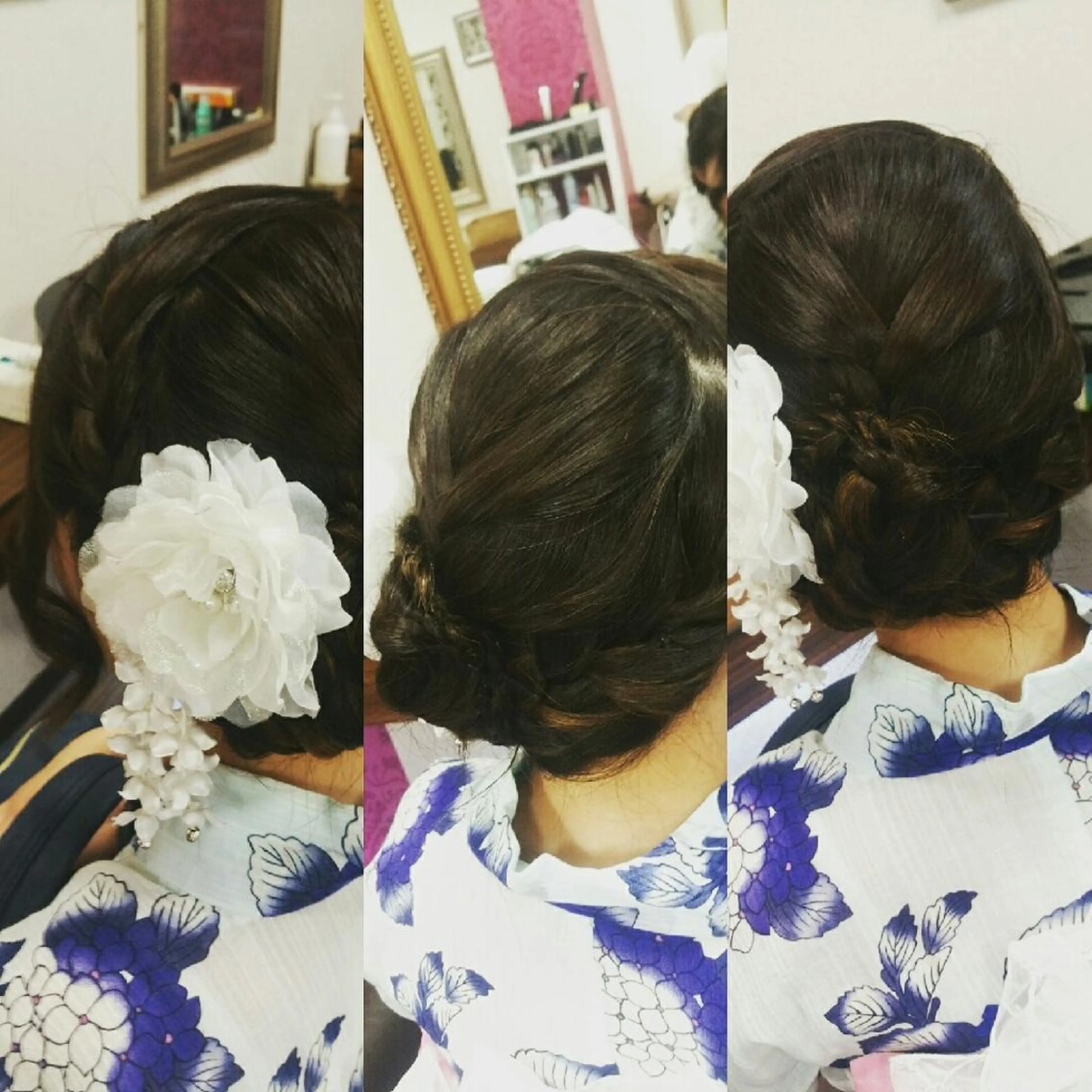 ショート ミディアム セミロング ロング ヘアアレンジ 浴衣 メテオ取扱✨美髪 矯正✨HiroNYのヘアスタイル
