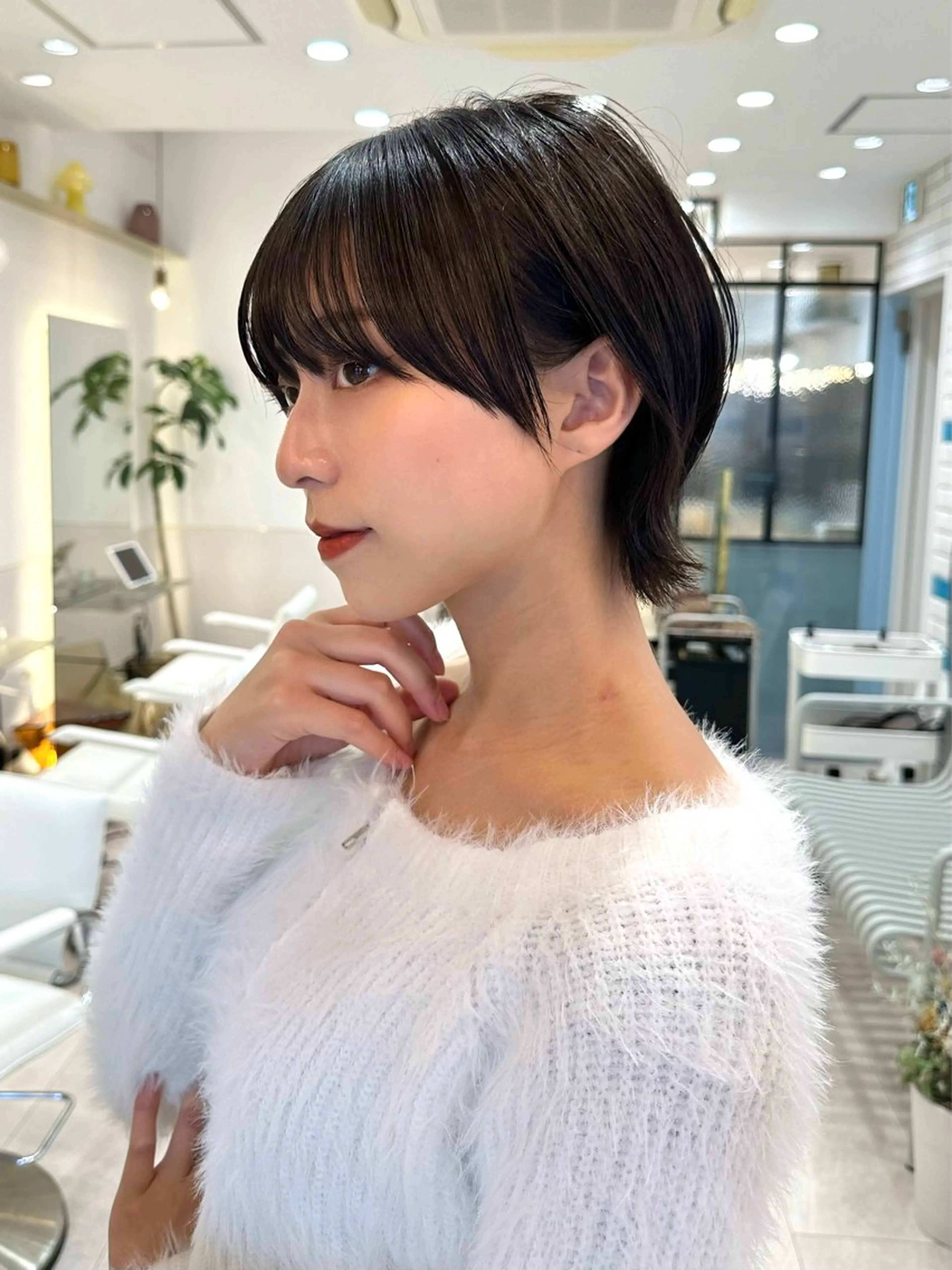 ショート カラー ショートボブ バレイヤージュ ベージュカラー ブリーチ ケアブリーチ カット ヘアカラー トリートメント 新宿/髪質改善/艶髪 韓国ヘア/大重聖斗のヘアスタイル