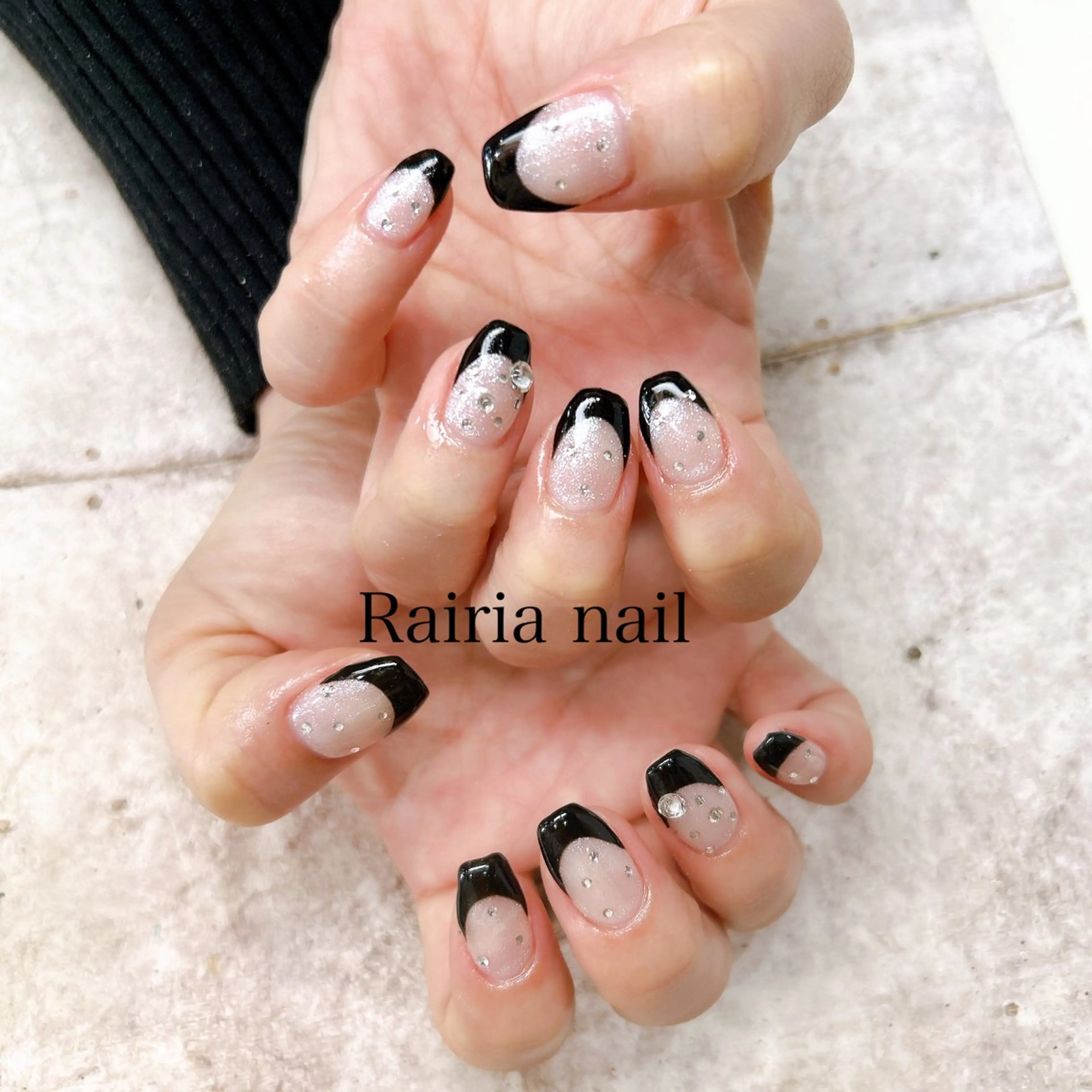 ネイル アートネイル ジェルネイル 持ち込み ニュアンスネイル パラジェル Rairia nail本八幡店のネイルデザイン
