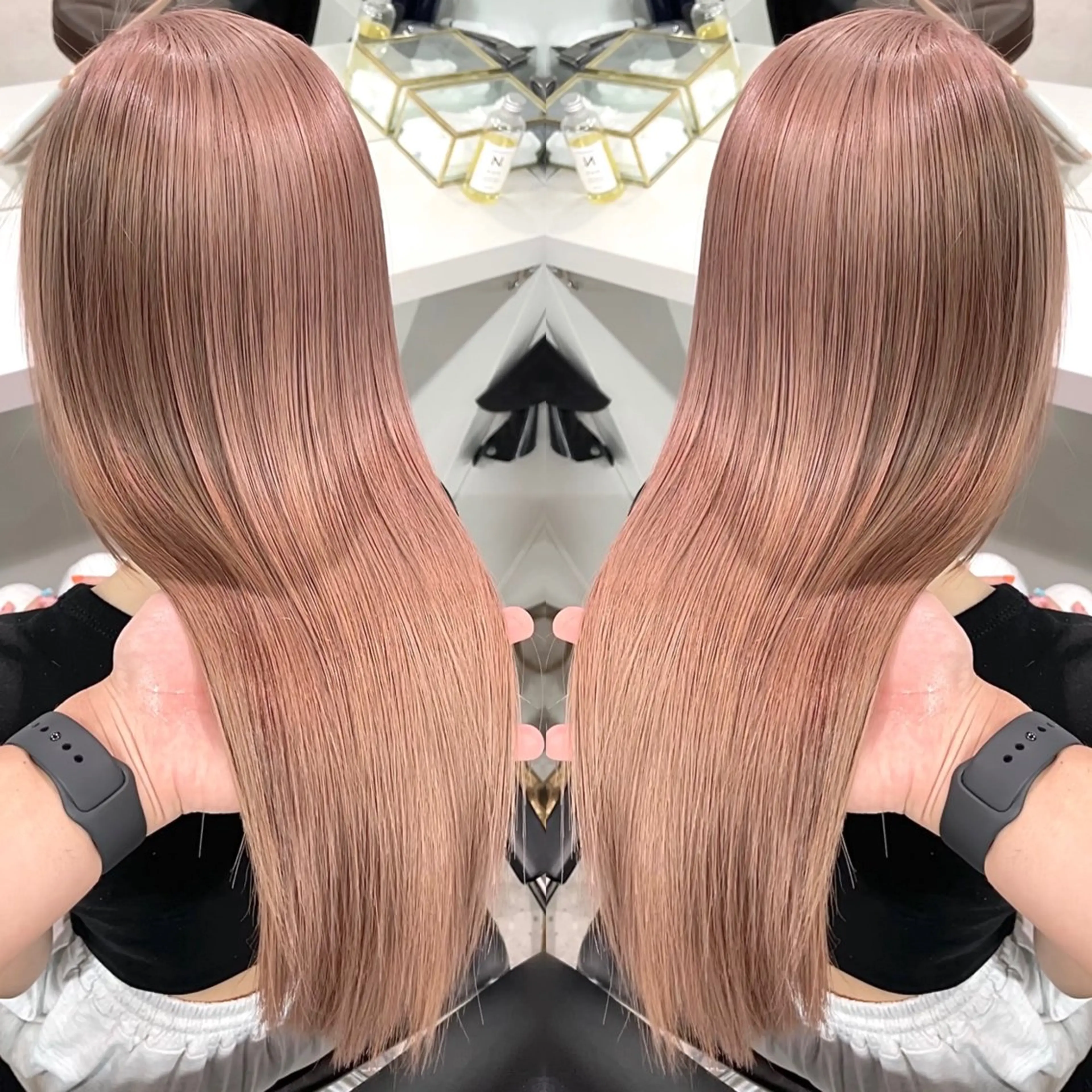🧡コスパ◎🧡エクステつけたままワンカラー＋髪質改善ＴＲ_¥16000の写真