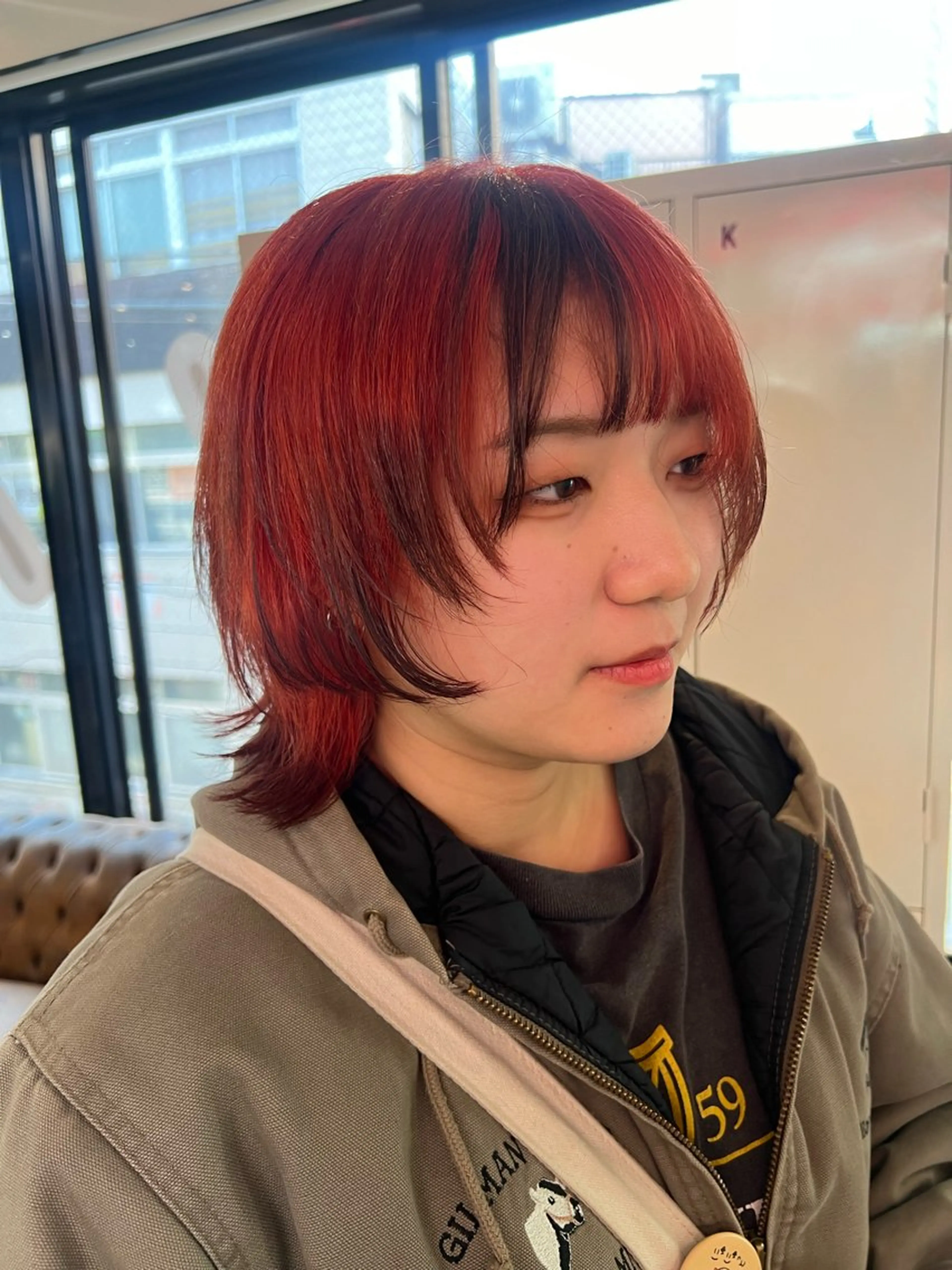 ミディアム カット ヘアカラー 💥ウルフカット デザインあんな💥のヘアスタイル