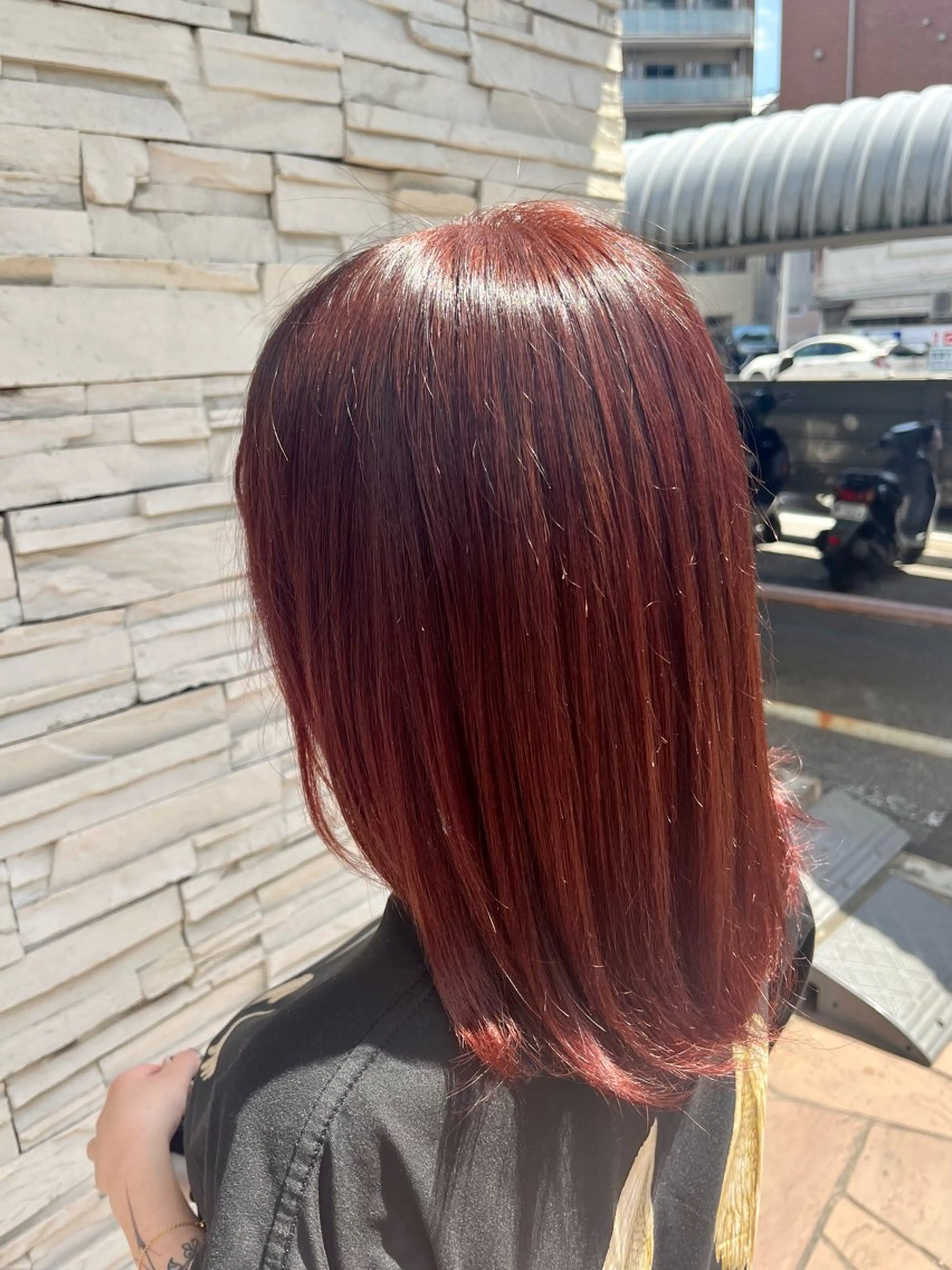 ミディアム カラー ヘアカラー たかしま あさひのヘアスタイル