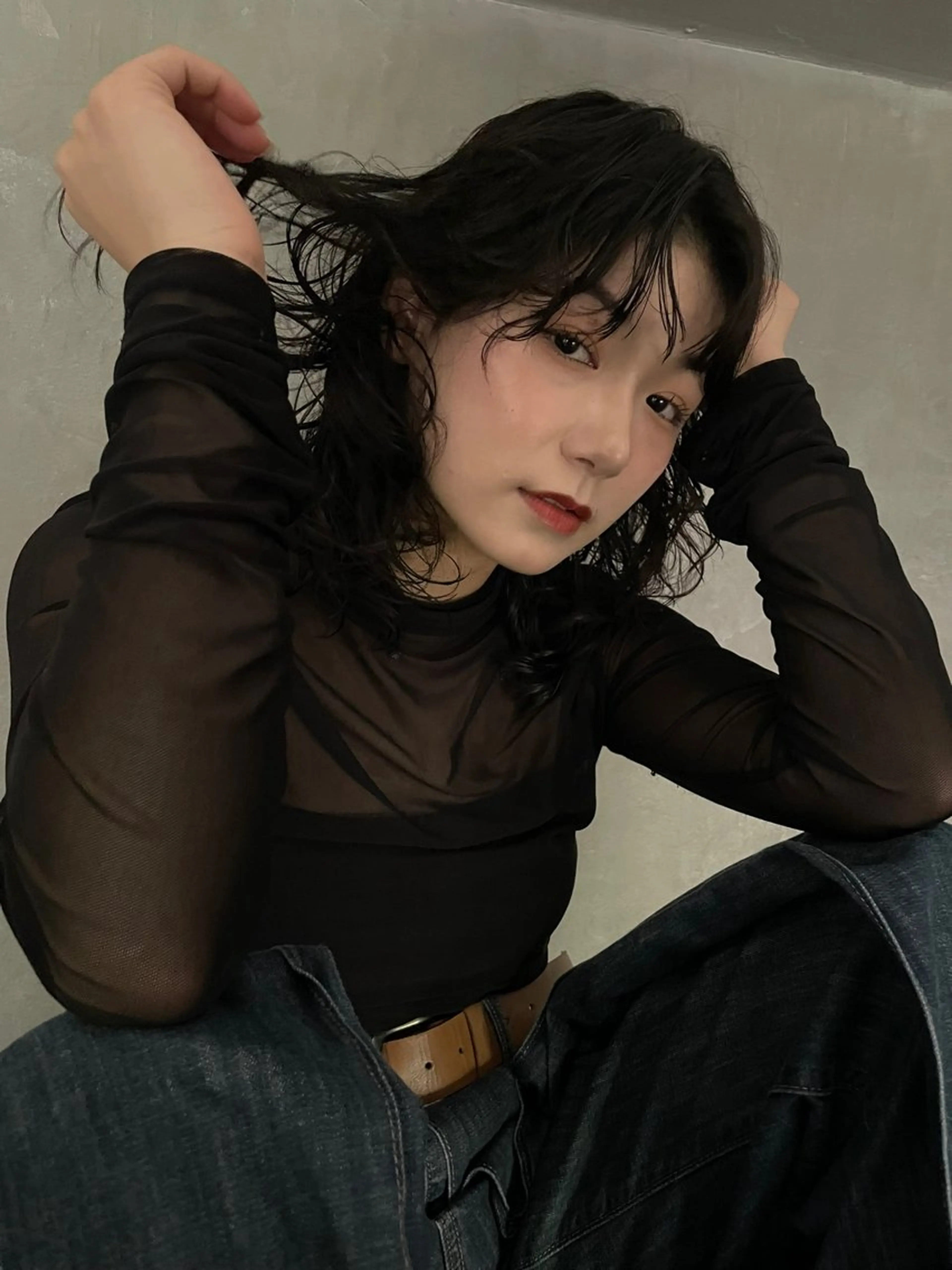 ミディアム パーマ ミディアムパーマ ボブ ウルフカット スパイラルパーマ 【お洒落パーマ】 Elme　肥塚康汰郎のヘアスタイル