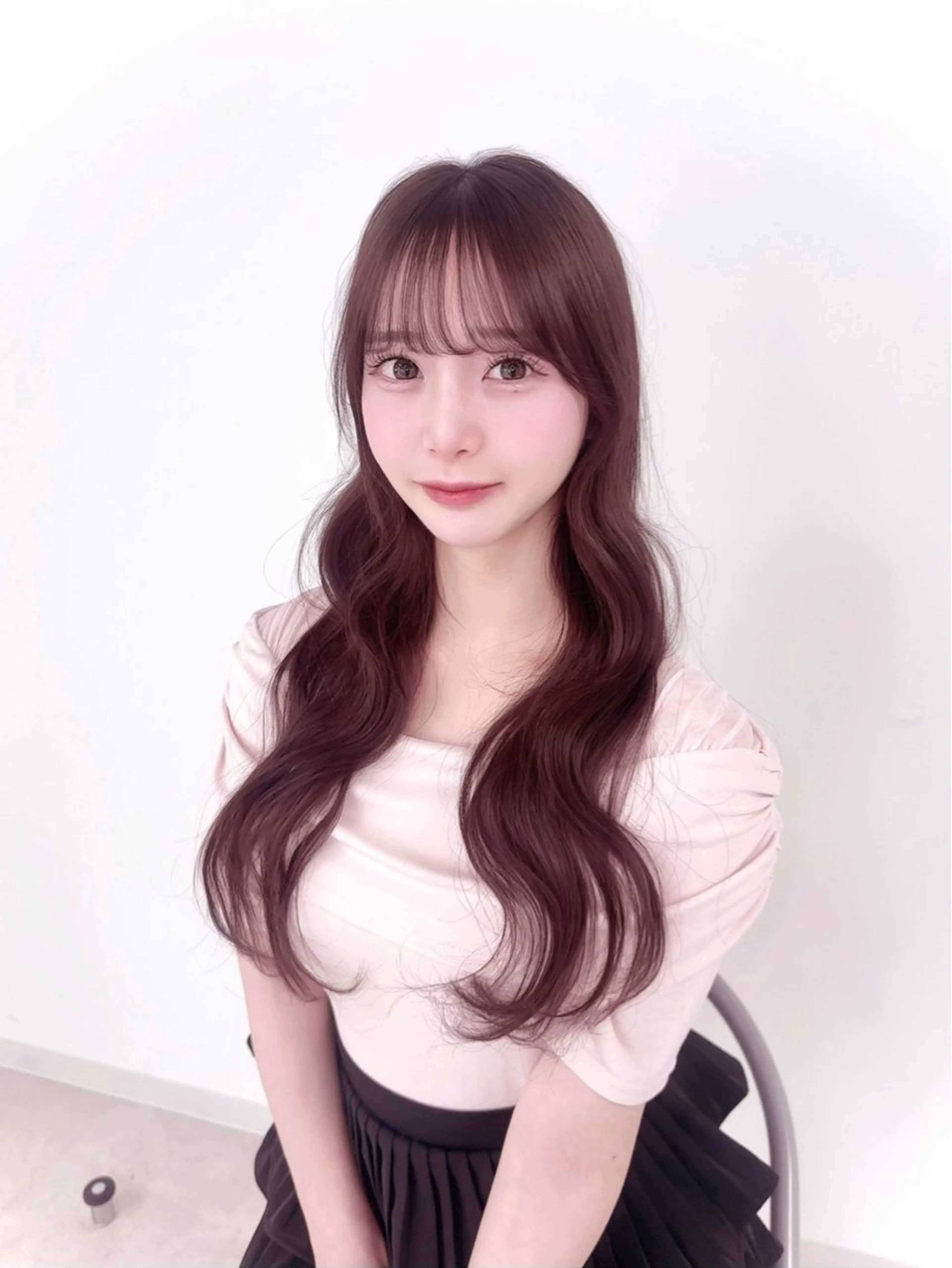 カラー ブリーチ 縮毛矯正 ヘアカラー トリートメント 新宿🎀 Rea♡モデル募集のヘアスタイル