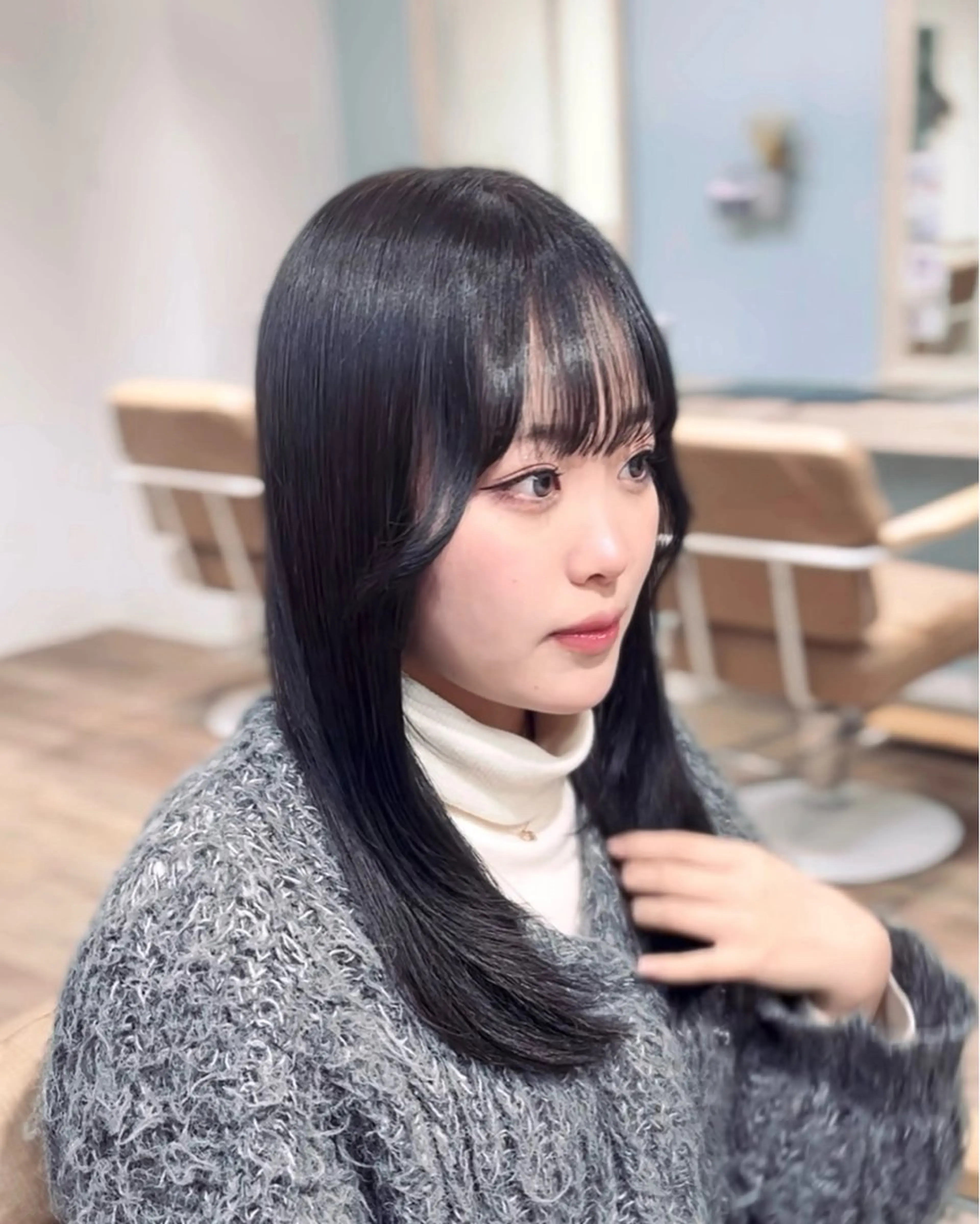 ロング カラー ヘアカラー トリートメント suzuka/透明感 カラー 美髪縮毛矯正のヘアスタイル