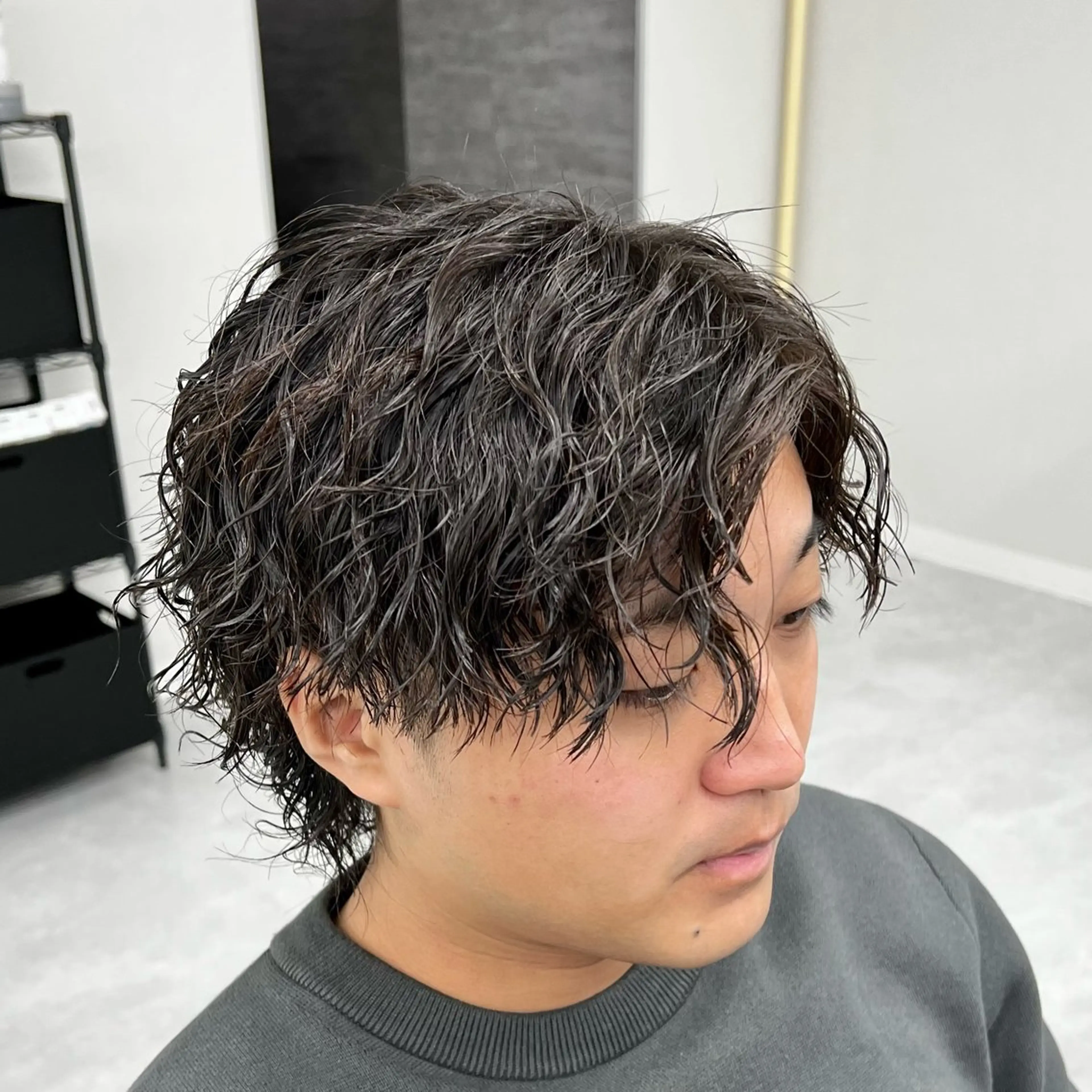 ショート パーマ メンズ カット パーマ メンズカット/波巻き TAKUMAのヘアスタイル