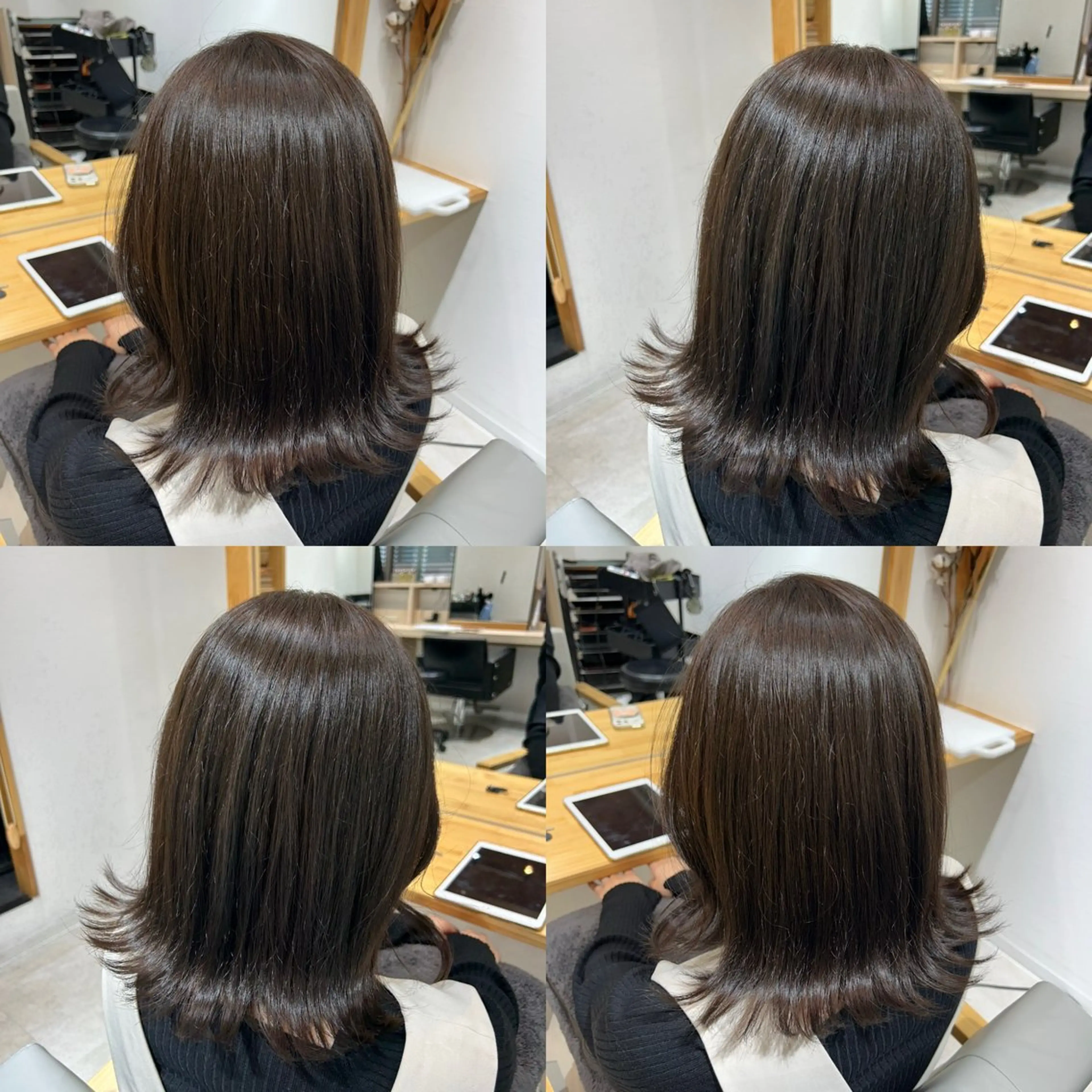 ミディアム カラー カット ヘアカラー トリートメント 🤍透明感/韓国風 🤍サクラギヒトミのヘアスタイル