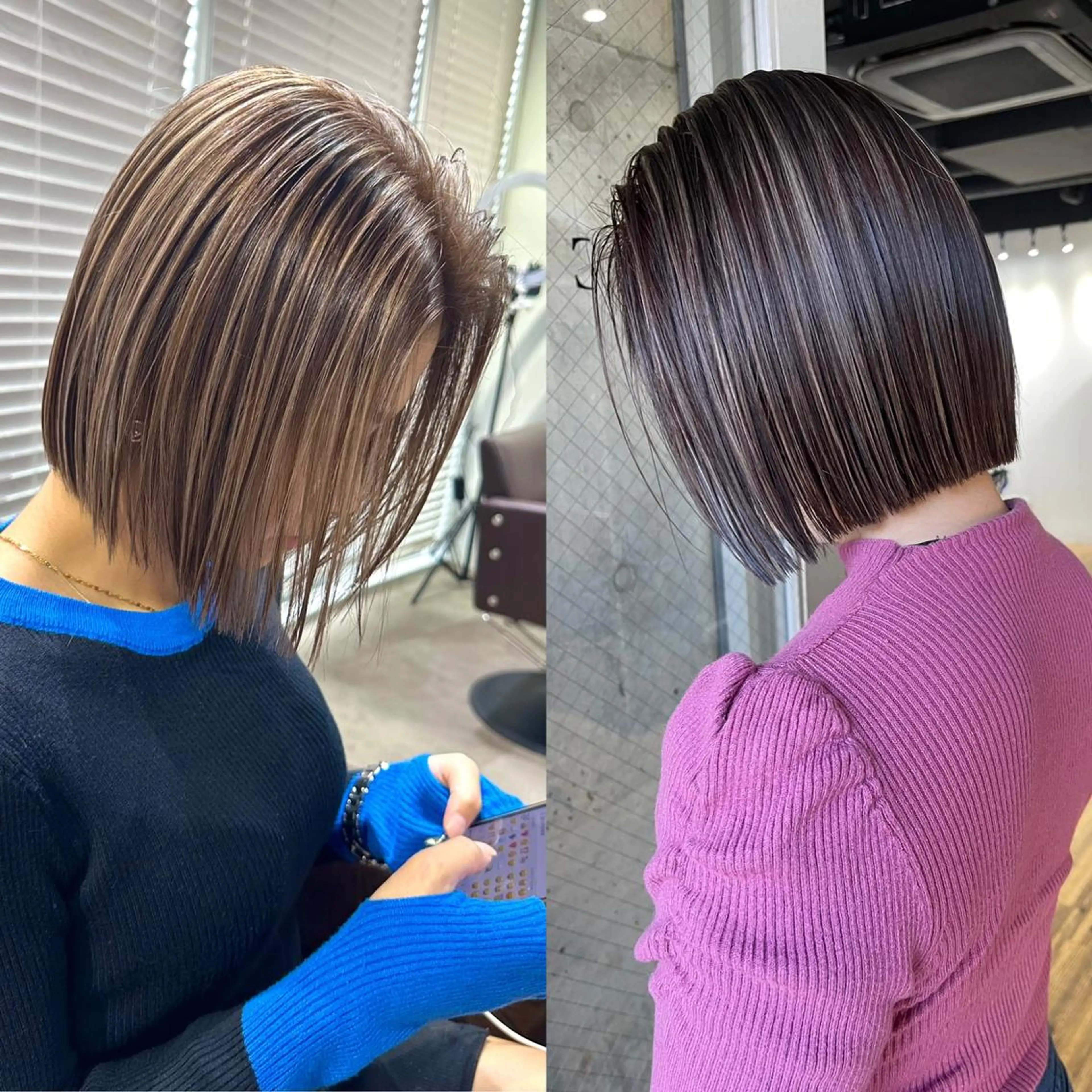 ショート ヘアカラー トリートメント ブリーチ✨ハイライト 透明感カラー/アヤノのヘアスタイル