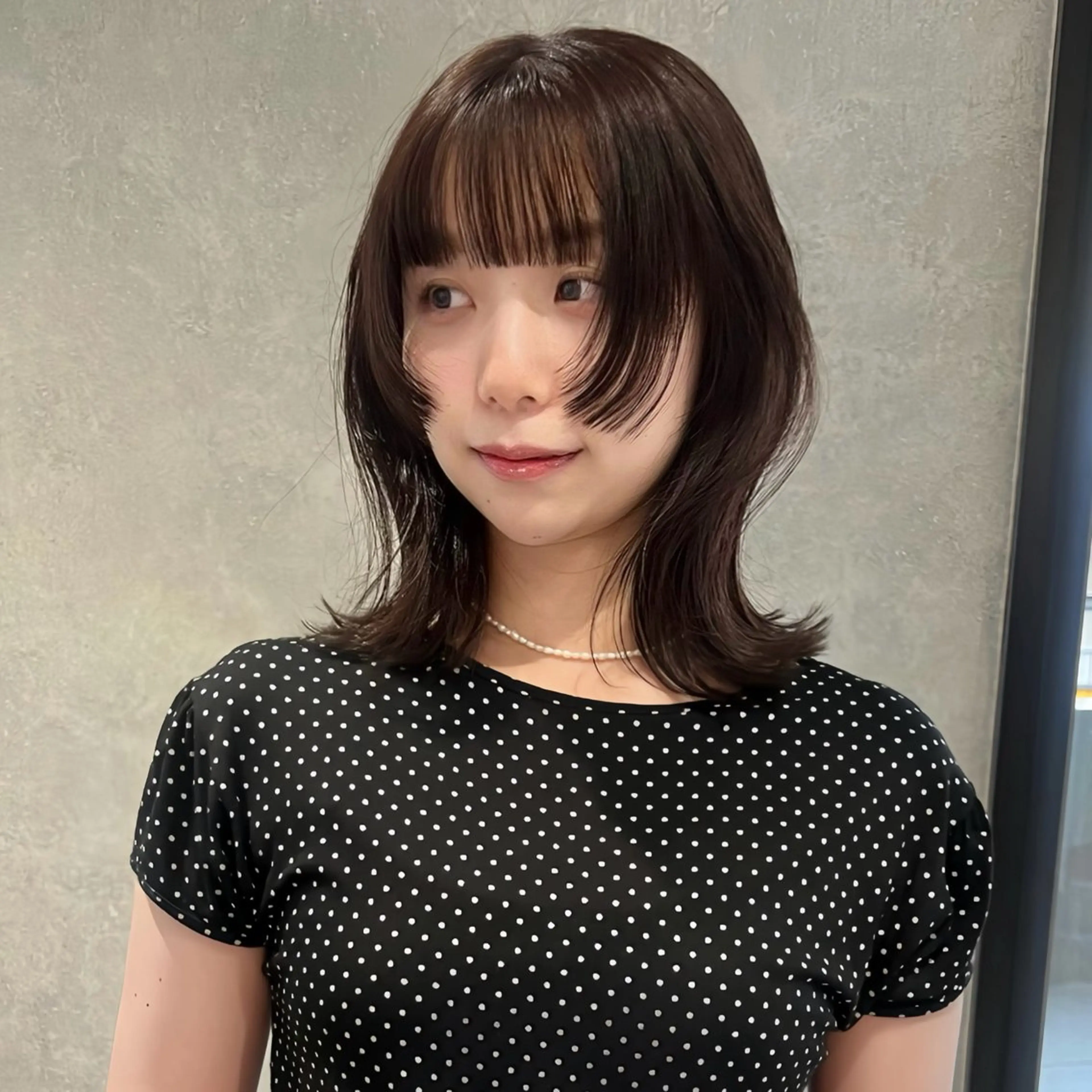 ミディアム レイヤーカット カット ヘアカラー トリートメント AI TOKYO　S所属・mizuki 【韓国レイヤー】のヘアスタイル