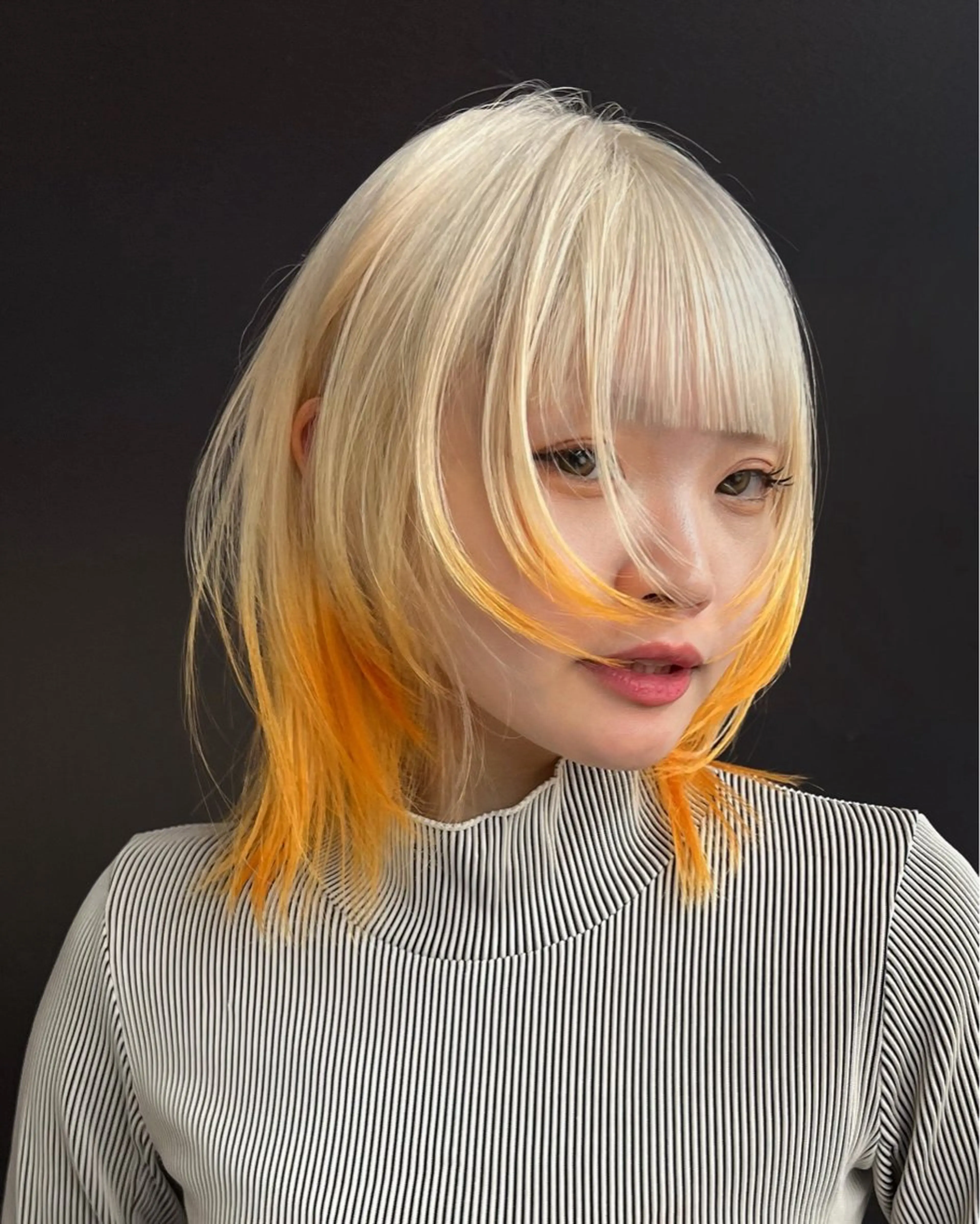 ミディアム カラー ブリーチ ケアブリーチ ダブルカラー ハイトーンカラー ボブ カット ヘアカラー トリートメント ニュアンスレイヤー ハイトーンカラーのヘアスタイル