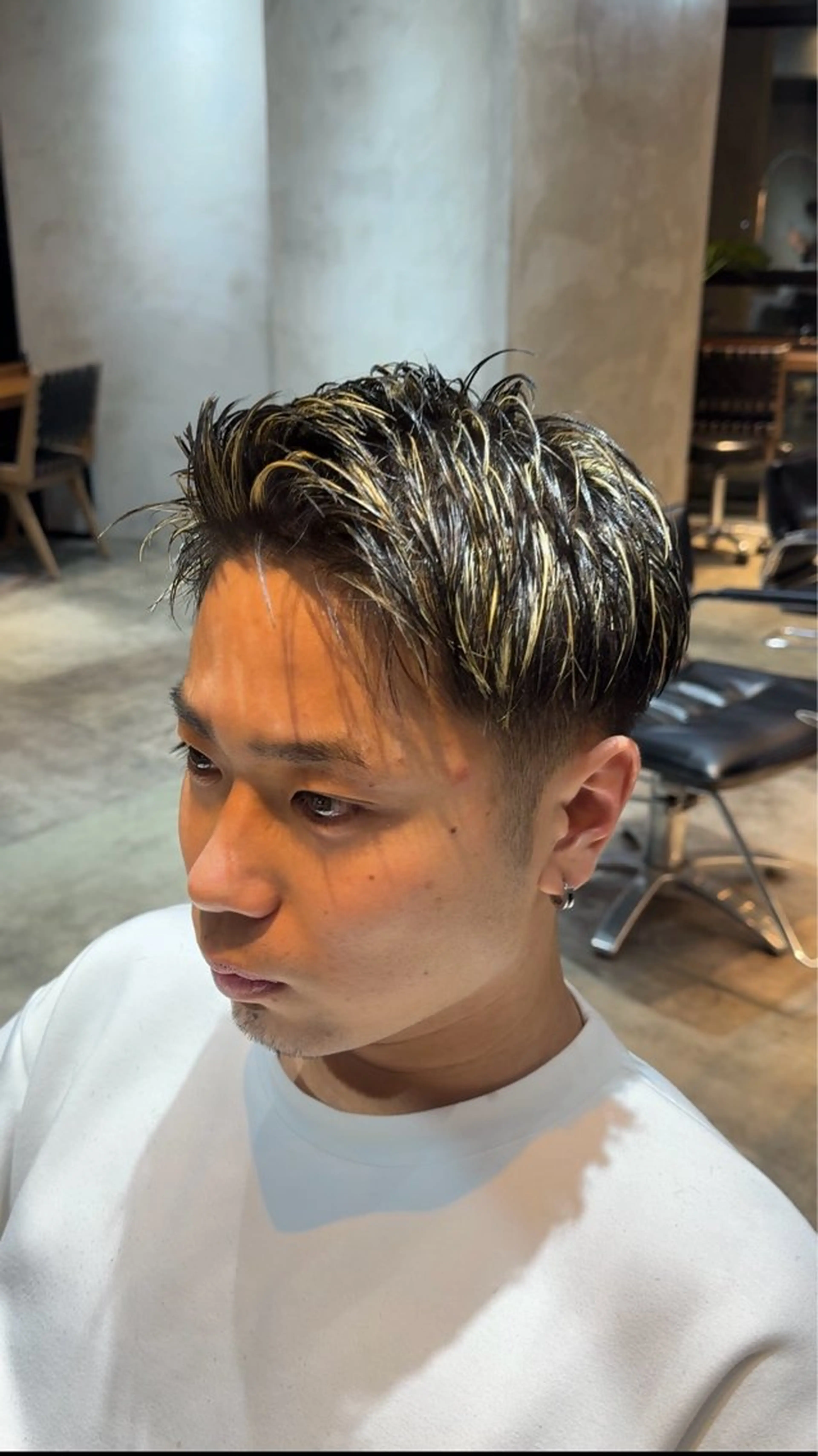 カラー メンズ カット トリートメント メンズ特化ニュアンス パーマ　RYOのヘアスタイル