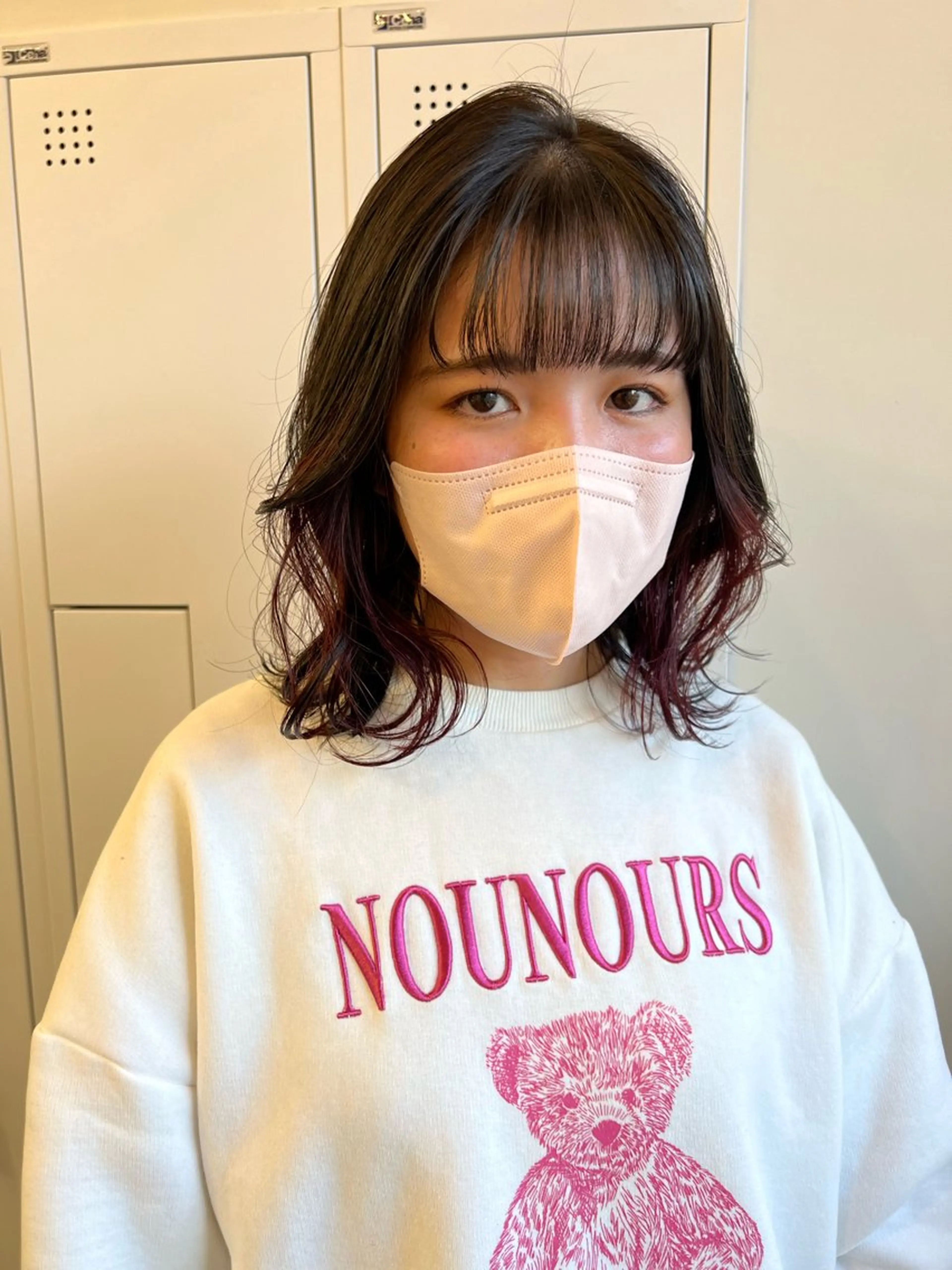 ミディアム カット ヘアカラー 近藤 千裕のヘアスタイル