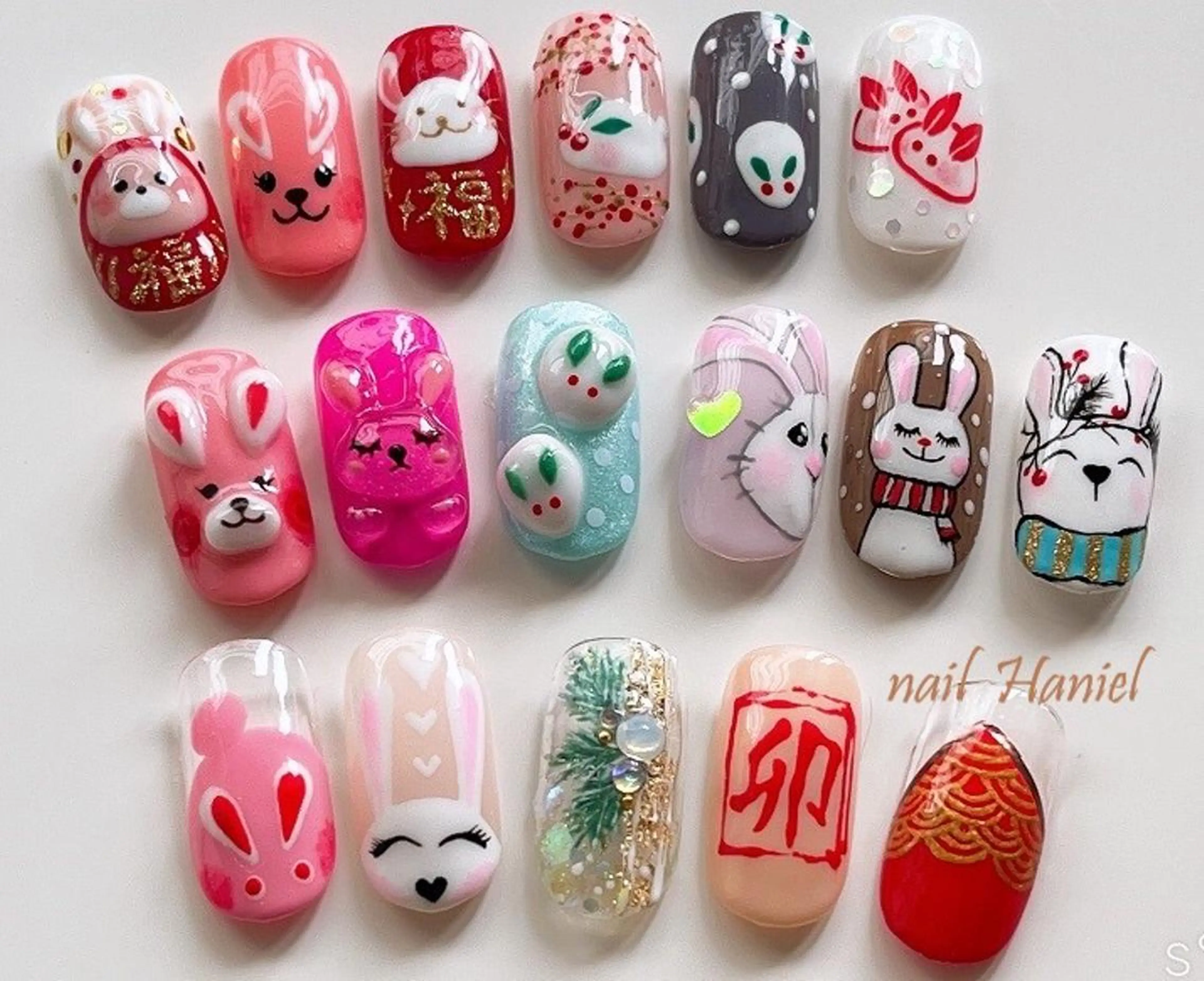 ネイル アートネイル ジェルネイル パラジェル nail Haniel所属・半蔵門サロンハニエル 魅神 ちよのネイルデザイン